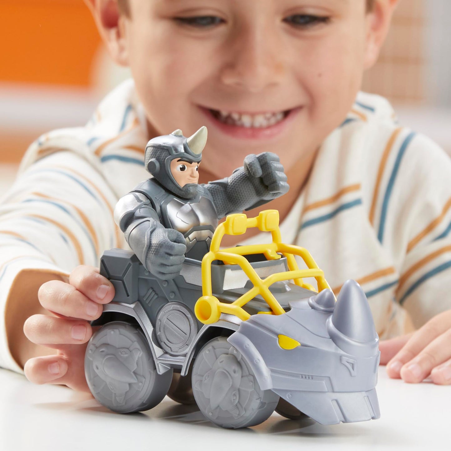 Spidey and His Amazing Friends Rhino Wrecker Toy Set – 4-Inch Figure & Vehicle for Kids 3+