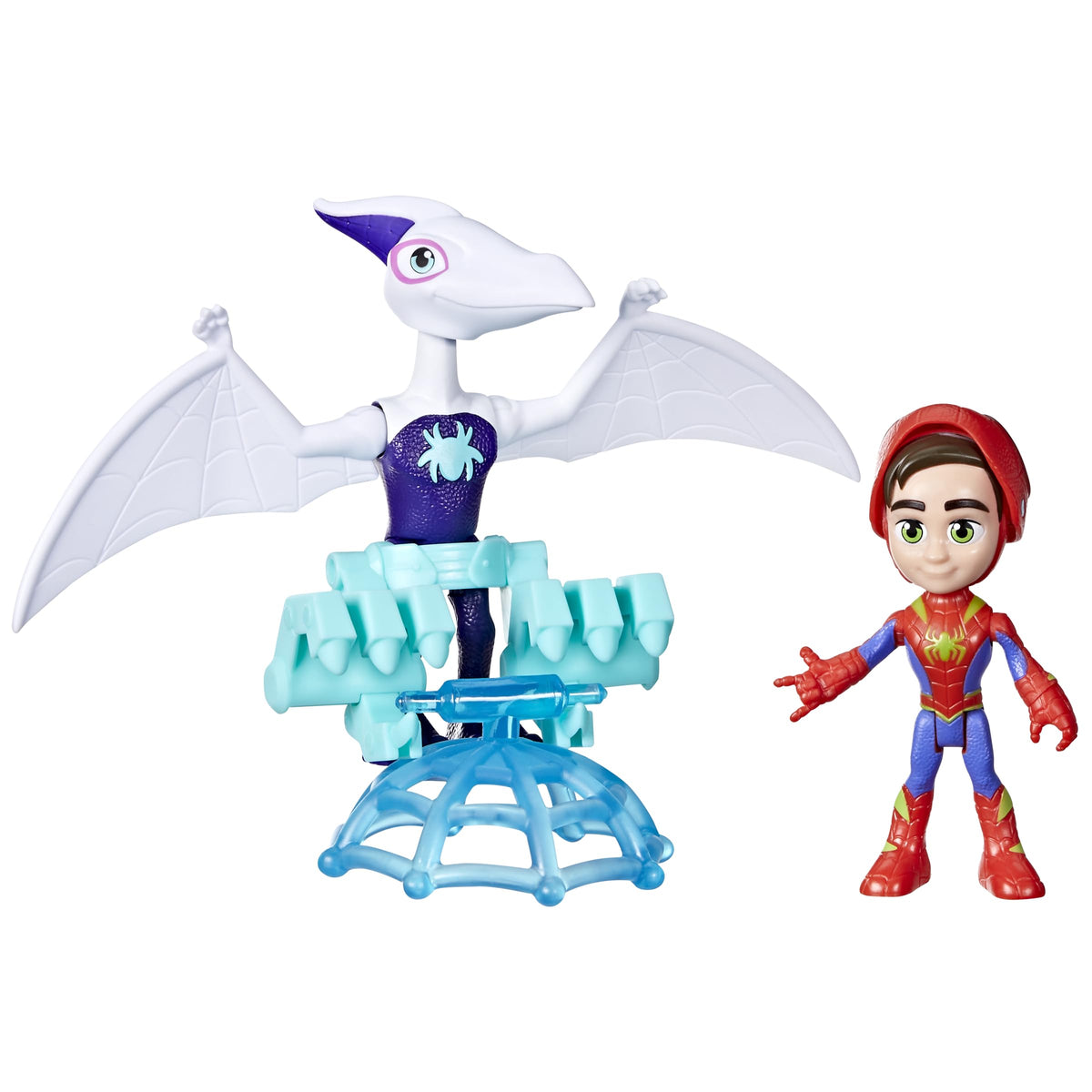 Spidey and His Amazing Friends Ghostasaurus & Spidey 4-Inch-Scale Action Figure Set – Dino-Webs Play for Ages 3+