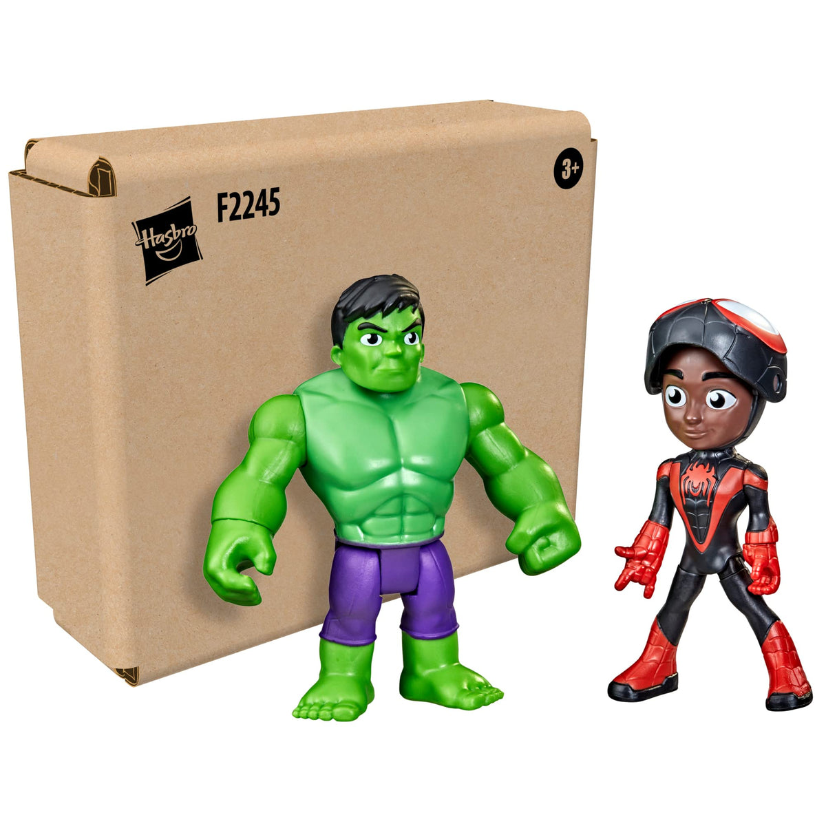 Spidey and His Amazing Friends Hero Reveal 2-Pack – Miles Morales & Hulk Action Figures
