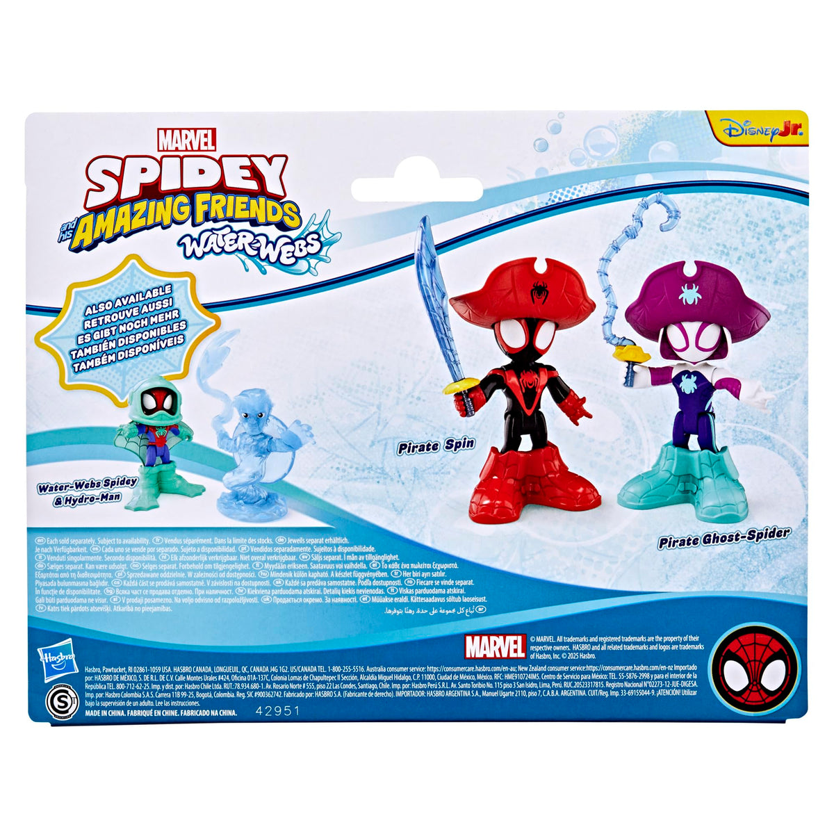 Spidey and HIS Amazing Friends Water-Webs Pirate Miles Spin Morales & Pirate Ghost-Spider Action Figures | Ages 3+