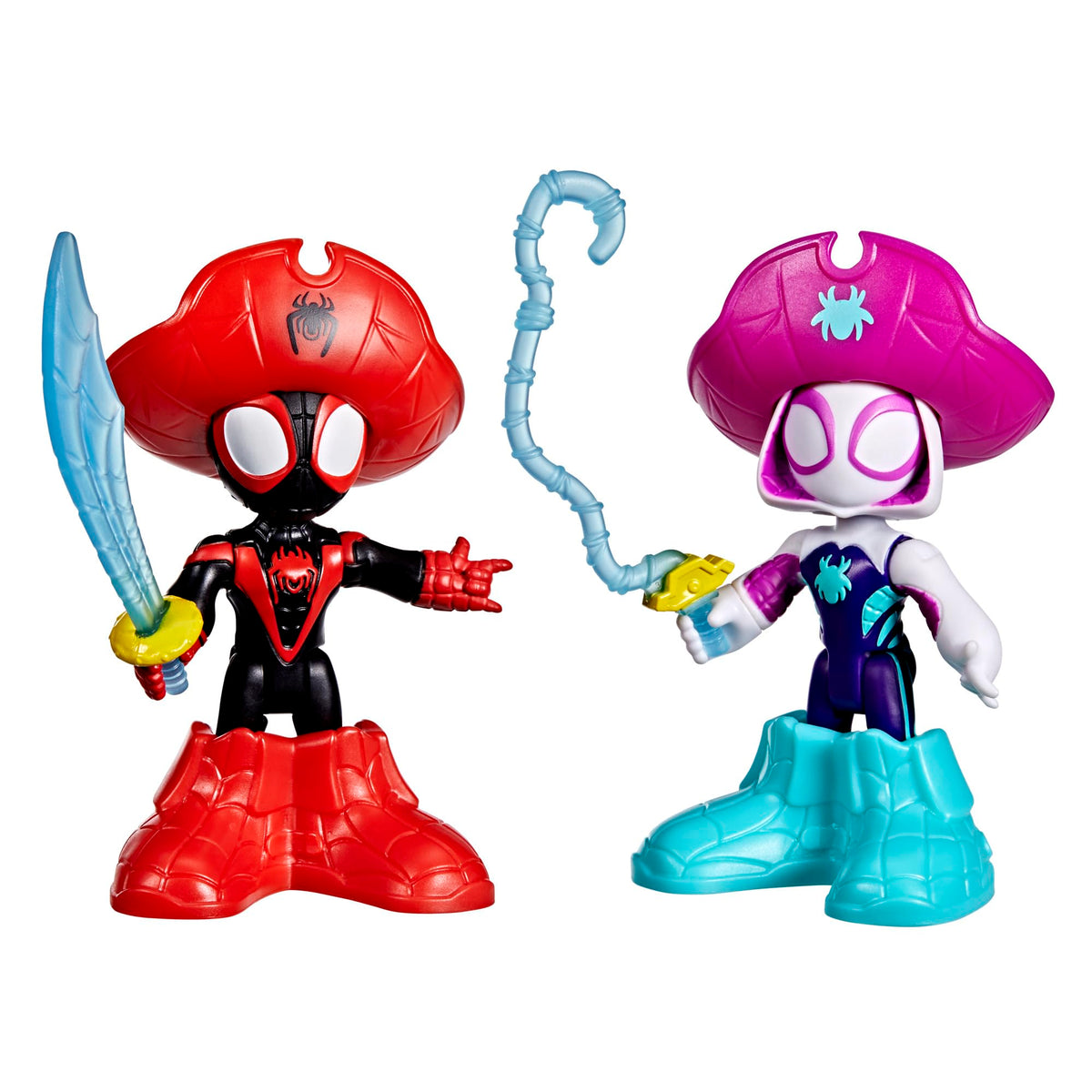 Spidey and HIS Amazing Friends Water-Webs Pirate Miles Spin Morales & Pirate Ghost-Spider Action Figures | Ages 3+