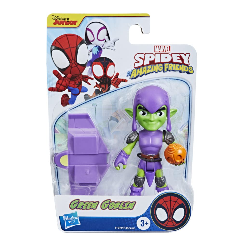 Spidey and his Amazing Friends Green Goblin 4-Inch Poseable Hero Figure with Glider