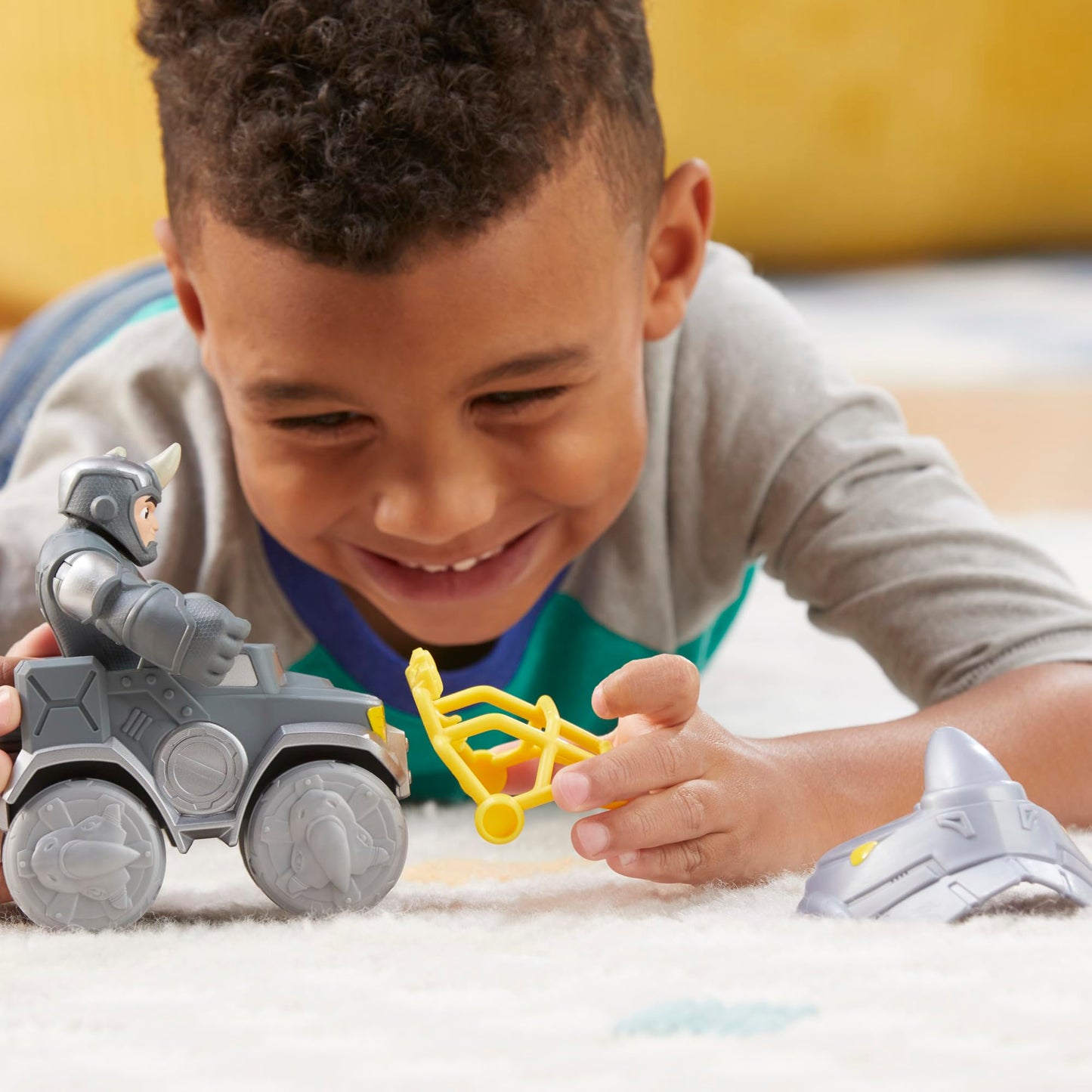 Spidey and His Amazing Friends Rhino Wrecker Toy Set – 4-Inch Figure & Vehicle for Kids 3+