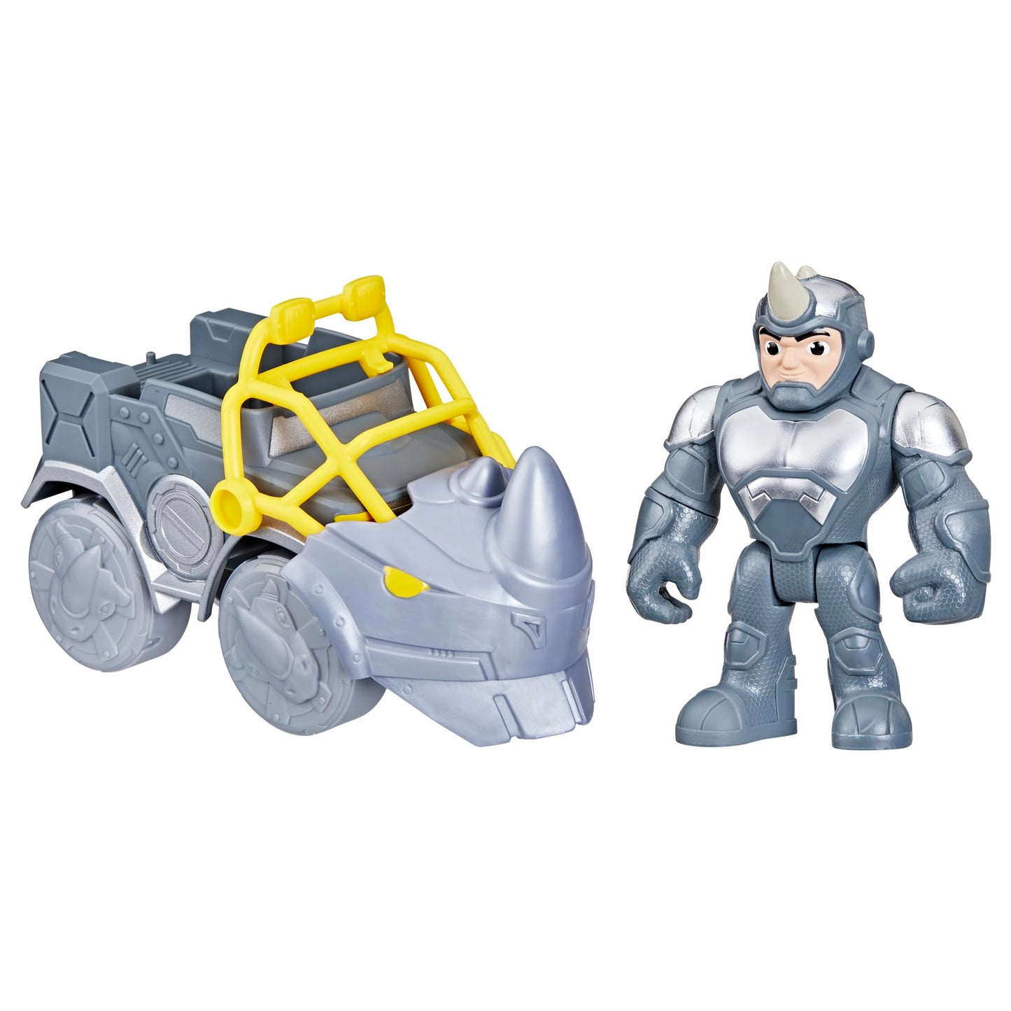 Spidey and His Amazing Friends Rhino Wrecker Toy Set – 4-Inch Figure & Vehicle for Kids 3+