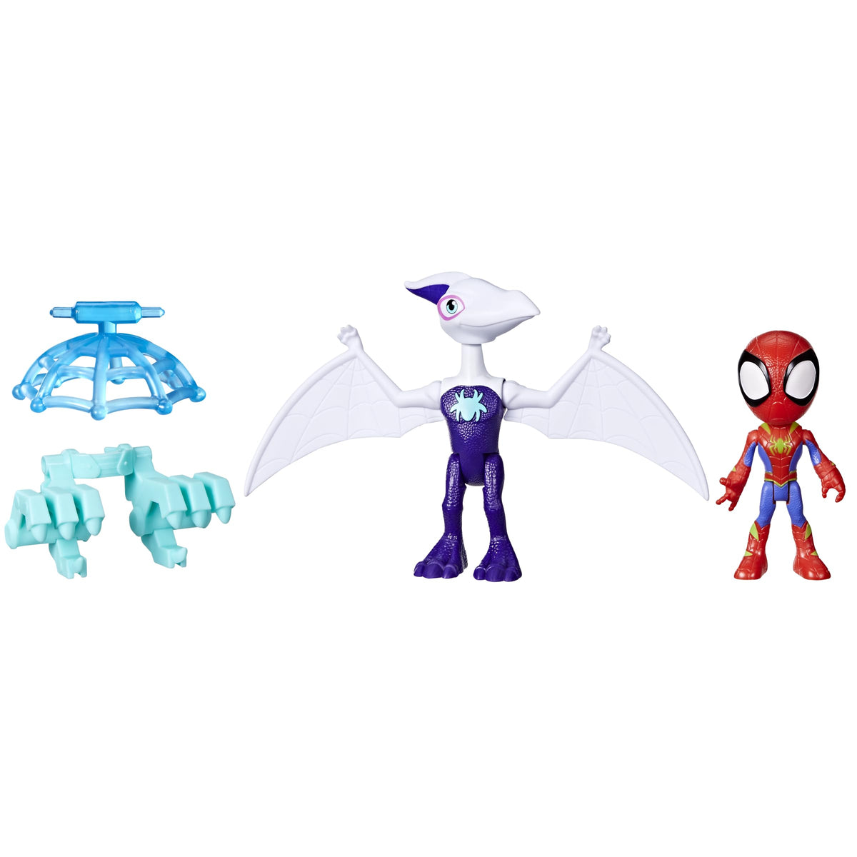 Spidey and His Amazing Friends Ghostasaurus & Spidey 4-Inch-Scale Action Figure Set – Dino-Webs Play for Ages 3+