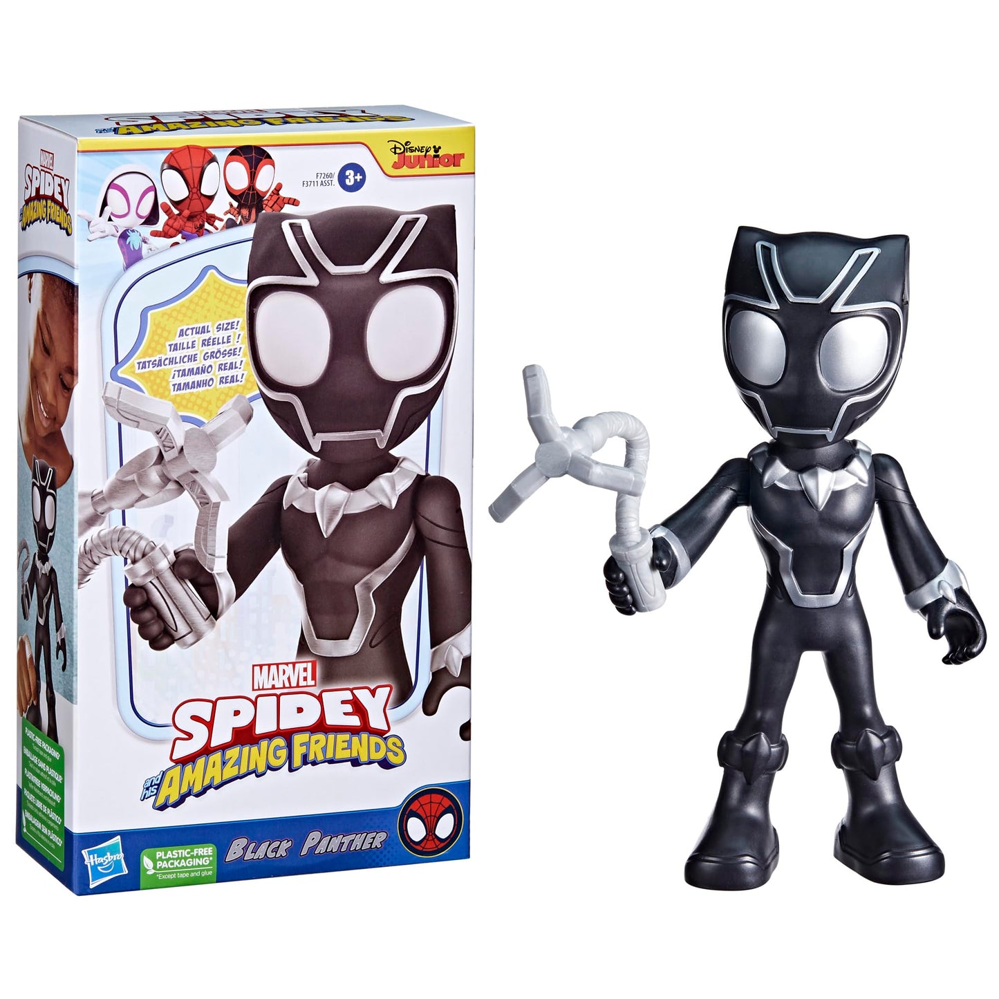Hasbro Saf Supersize Hero Black Panther – Spidey and his Amazing Friends Action Figure