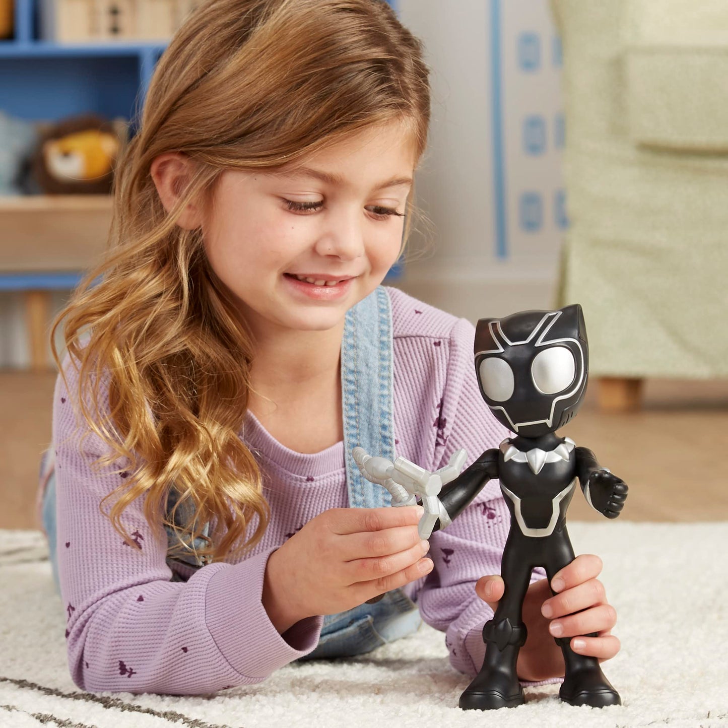 Hasbro Saf Supersize Hero Black Panther – Spidey and his Amazing Friends Action Figure