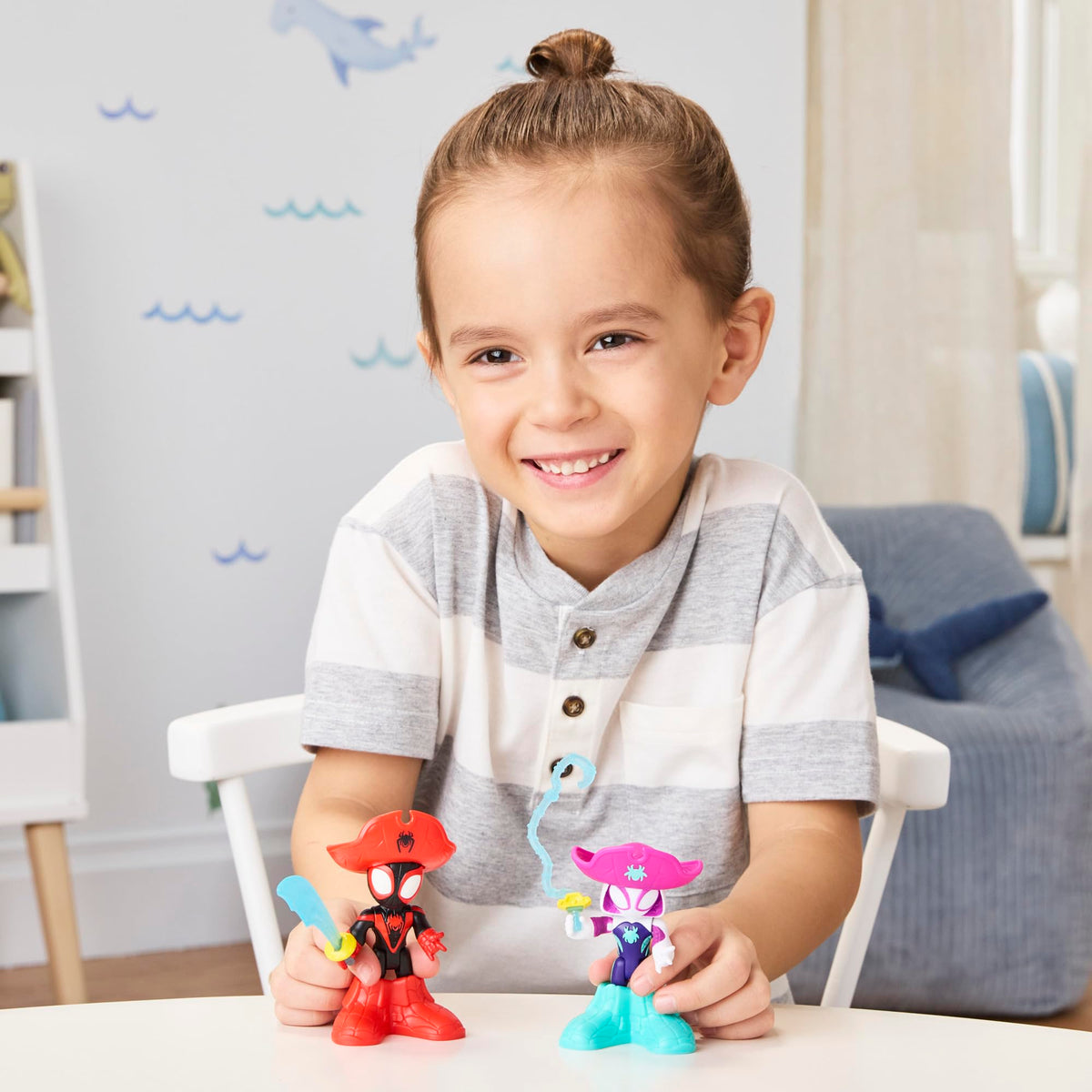 Spidey and HIS Amazing Friends Water-Webs Pirate Miles Spin Morales & Pirate Ghost-Spider Action Figures | Ages 3+