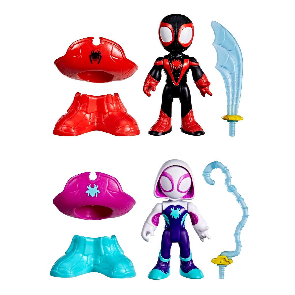 Spidey and HIS Amazing Friends Water-Webs Pirate Miles Spin Morales & Pirate Ghost-Spider Action Figures | Ages 3+