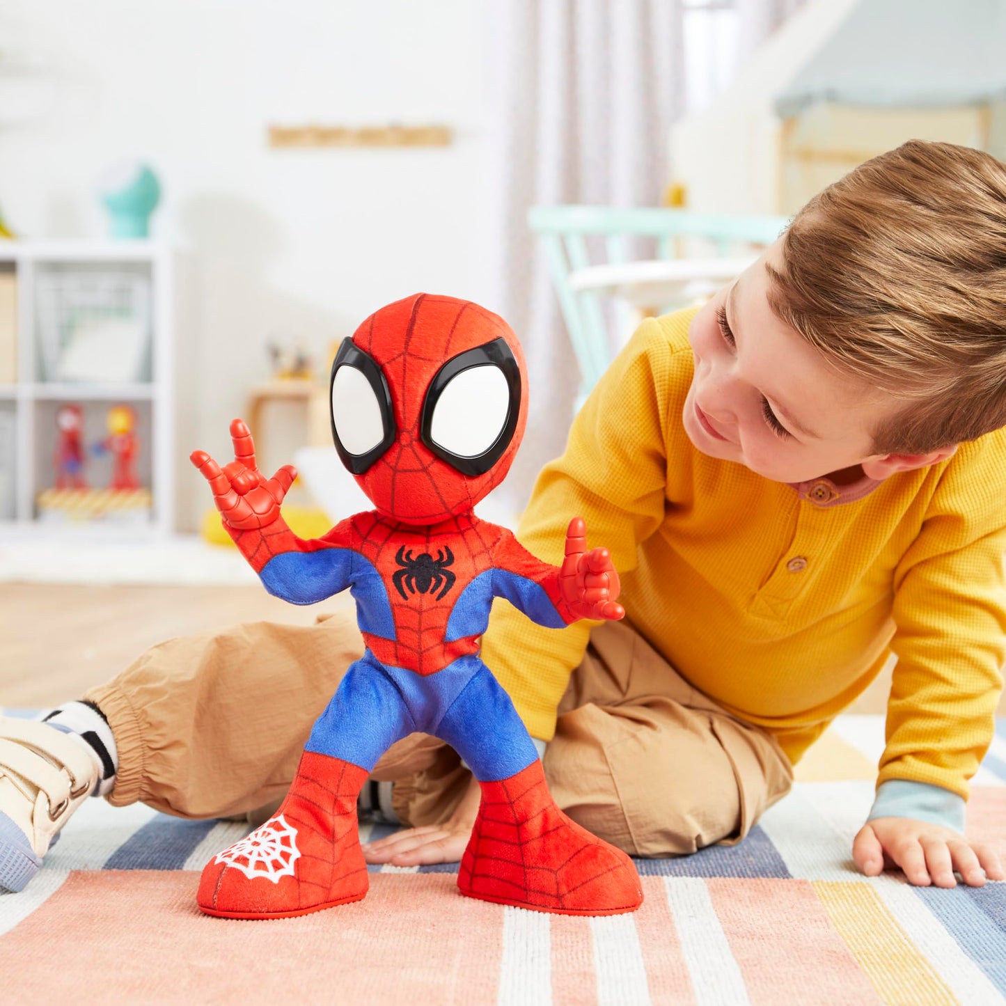 Spidey and His Amazing Friends Dance 'N Crawl Spidey – Interactive Plush Toy for Kids 3+