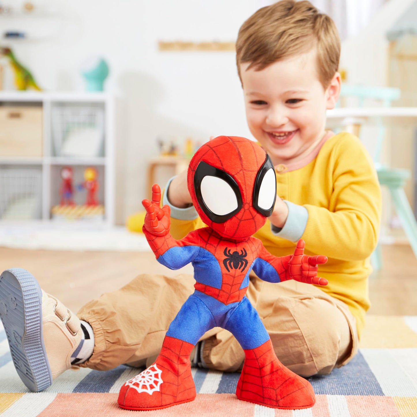 Spidey and His Amazing Friends Dance 'N Crawl Spidey – Interactive Plush Toy for Kids 3+