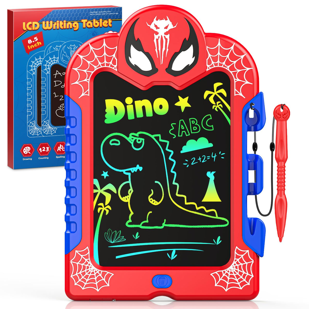 Spidolapse 8.5-Inch LCD Writing Tablet for Kids – Colorful Doodle Board & Drawing Pad