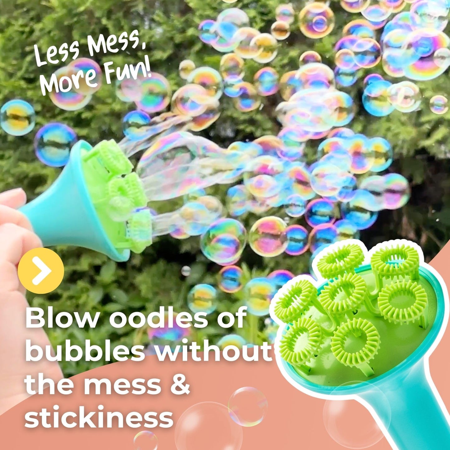 SPIKE Innobaby Bubble Blower Aqua – Mess-Free Botanical Bubbles & Dipping Tray
