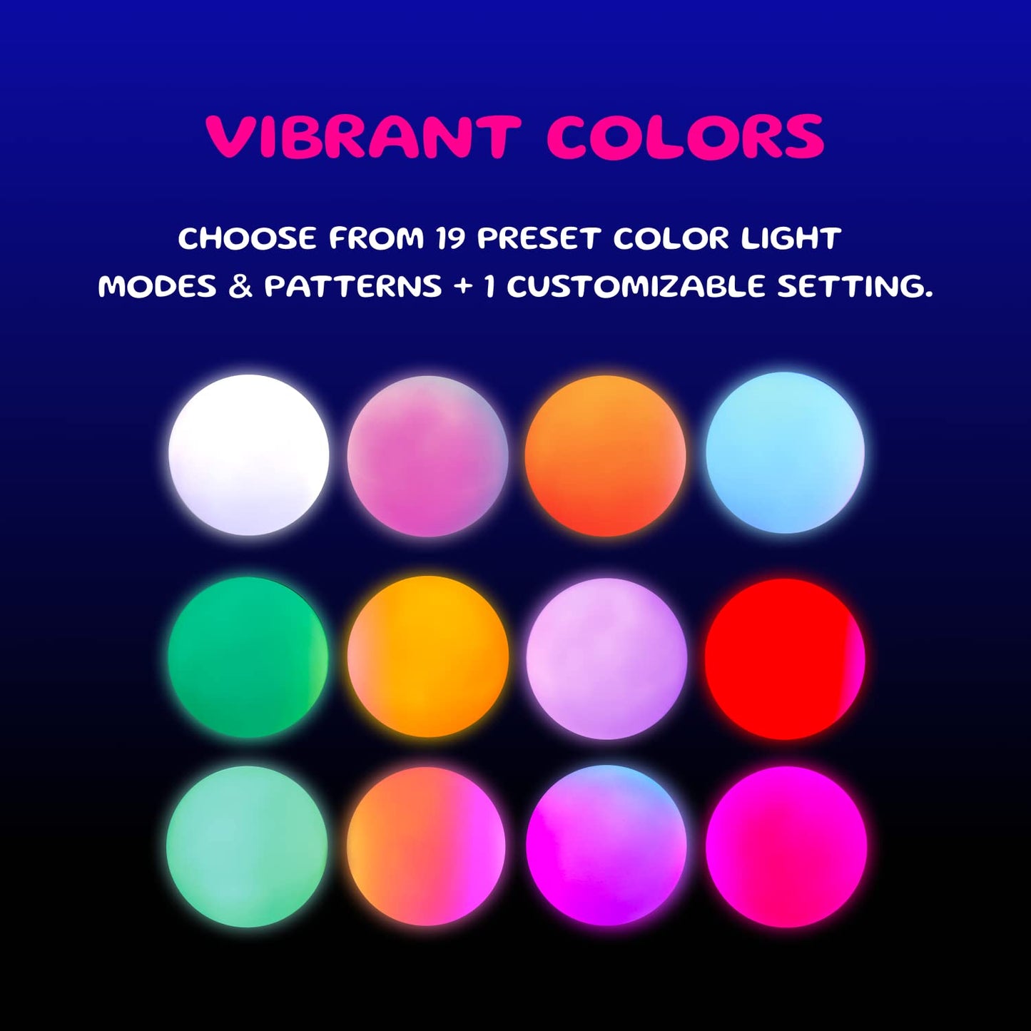 SPIN BALLS LED Juggling Glow Balls – Wes Peden Glow.0, 20 Color Modes, USB-C (Set of 3)