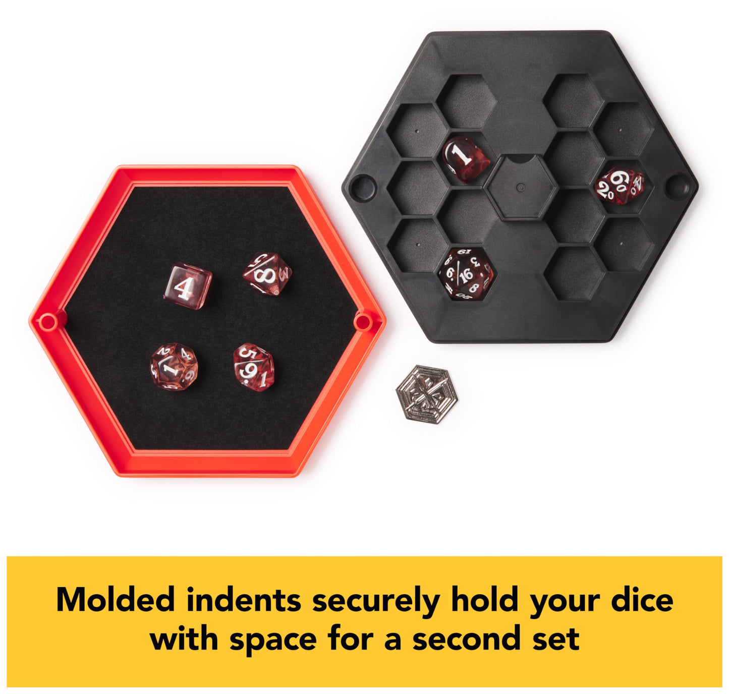 Spin Master Games Campaign Dice – Premium 7-Die Polyhedral Set with Case for RPGs