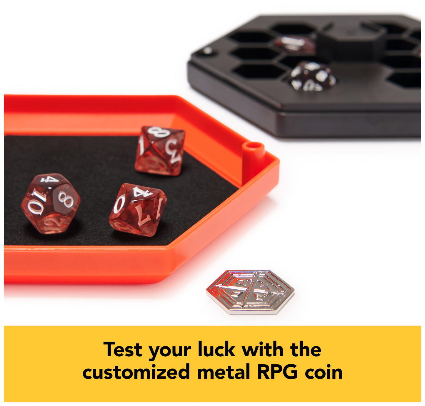 Spin Master Games Campaign Dice – Premium 7-Die Polyhedral Set with Case for RPGs