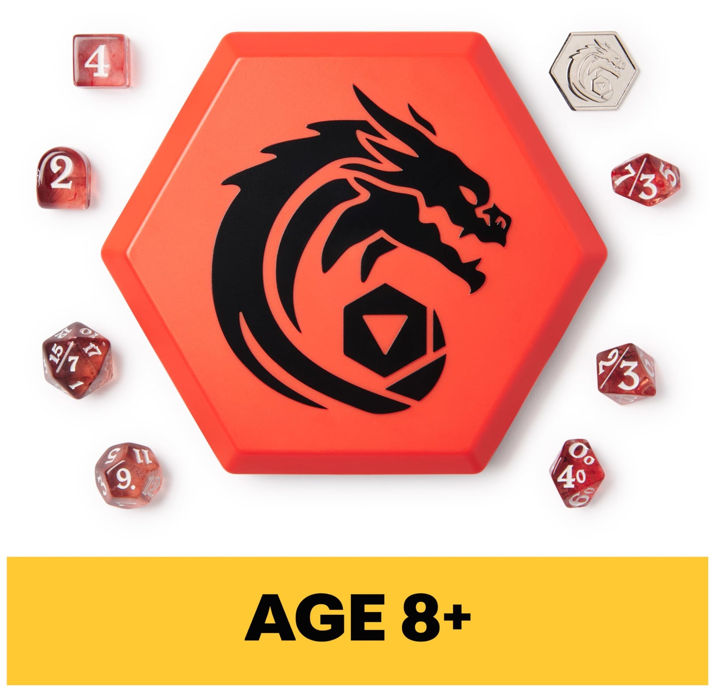 Spin Master Games Campaign Dice – Premium 7-Die Polyhedral Set with Case for RPGs