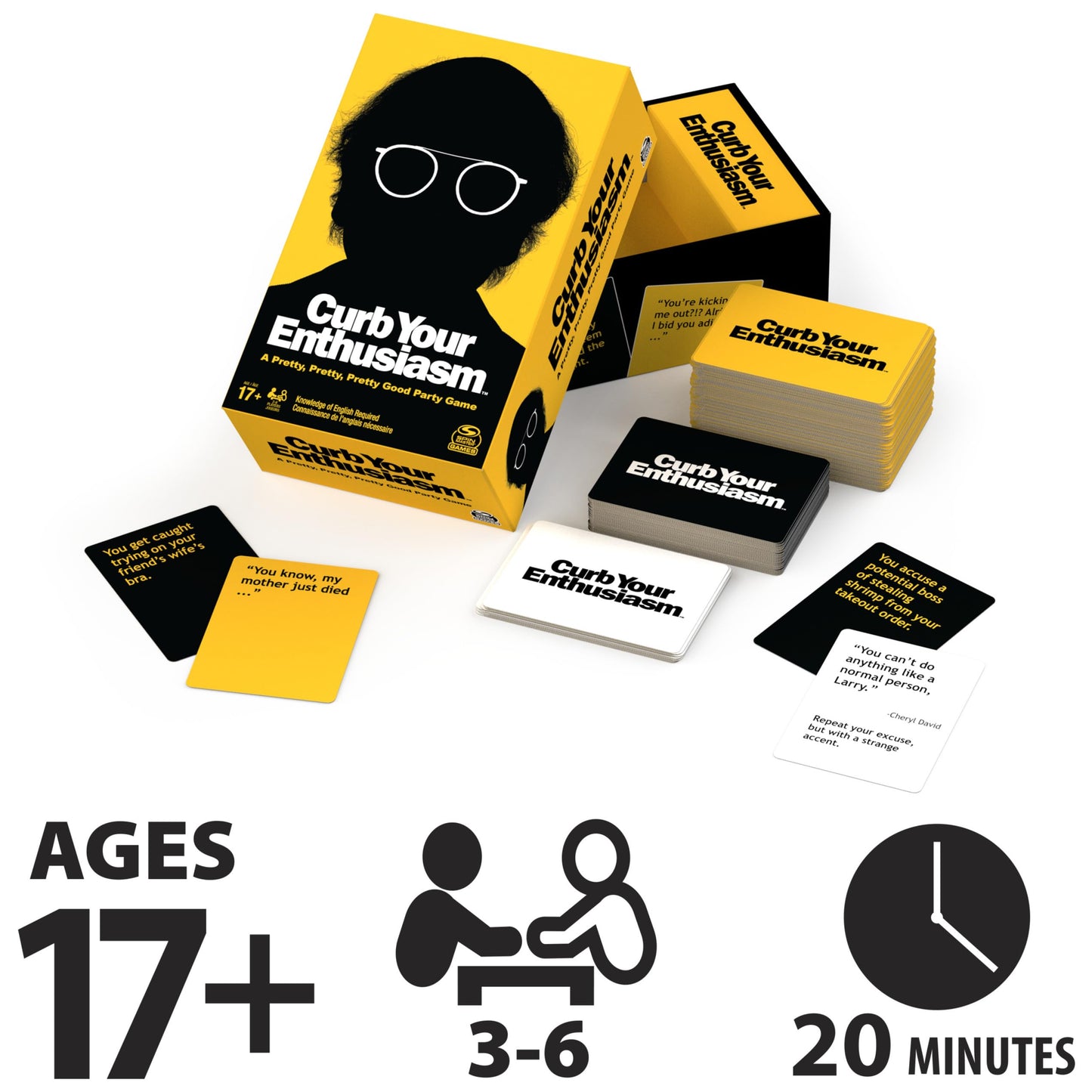Spin Master Curb Your Enthusiasm Card Game – Hilarious Party Game for 17+