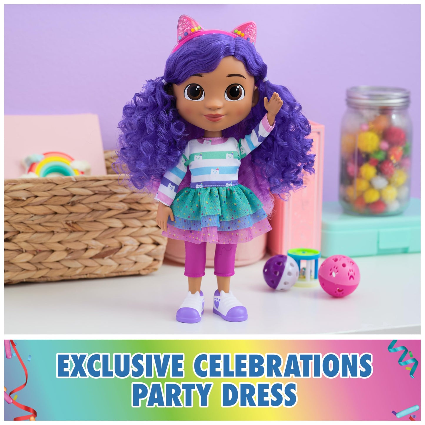 Gabby's Dollhouse DreamWorks Sing & Celebrate Gabby Girl Doll – 13-Inch with Sound Effects | Spin Master