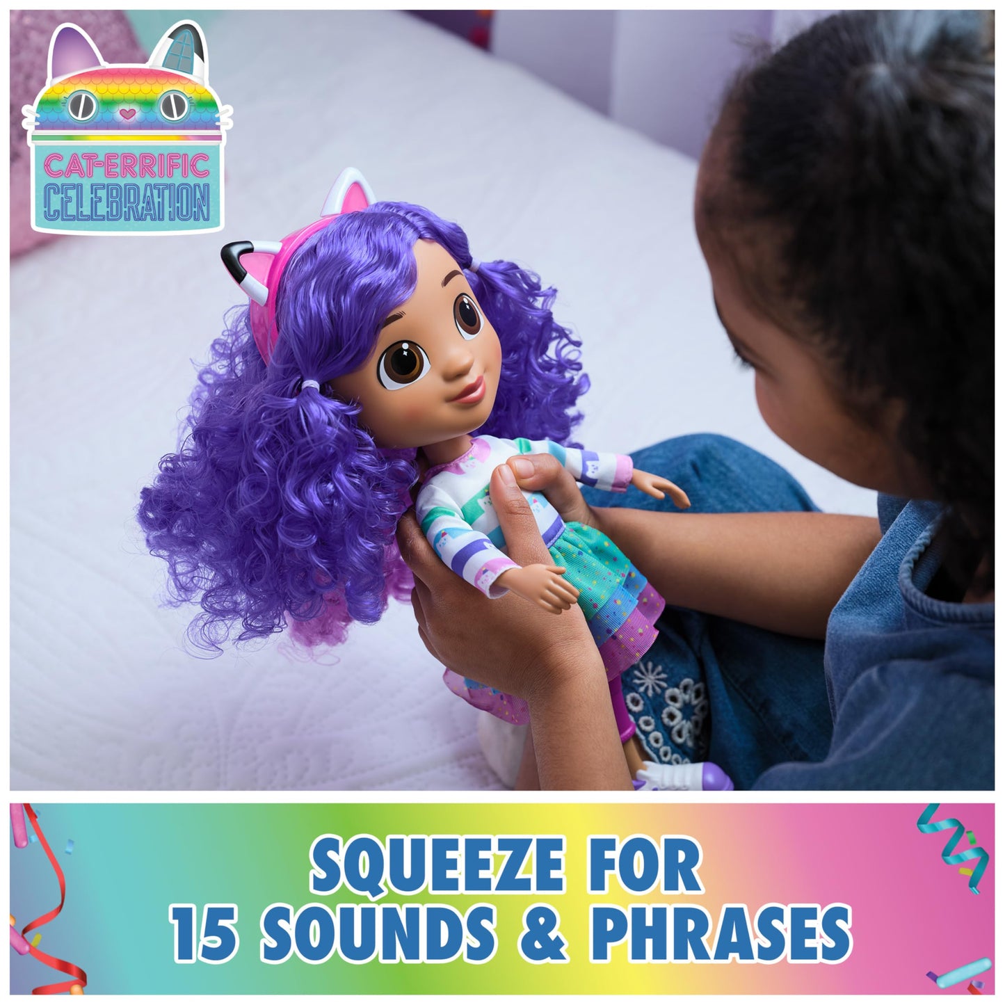 Gabby's Dollhouse DreamWorks Sing & Celebrate Gabby Girl Doll – 13-Inch with Sound Effects | Spin Master