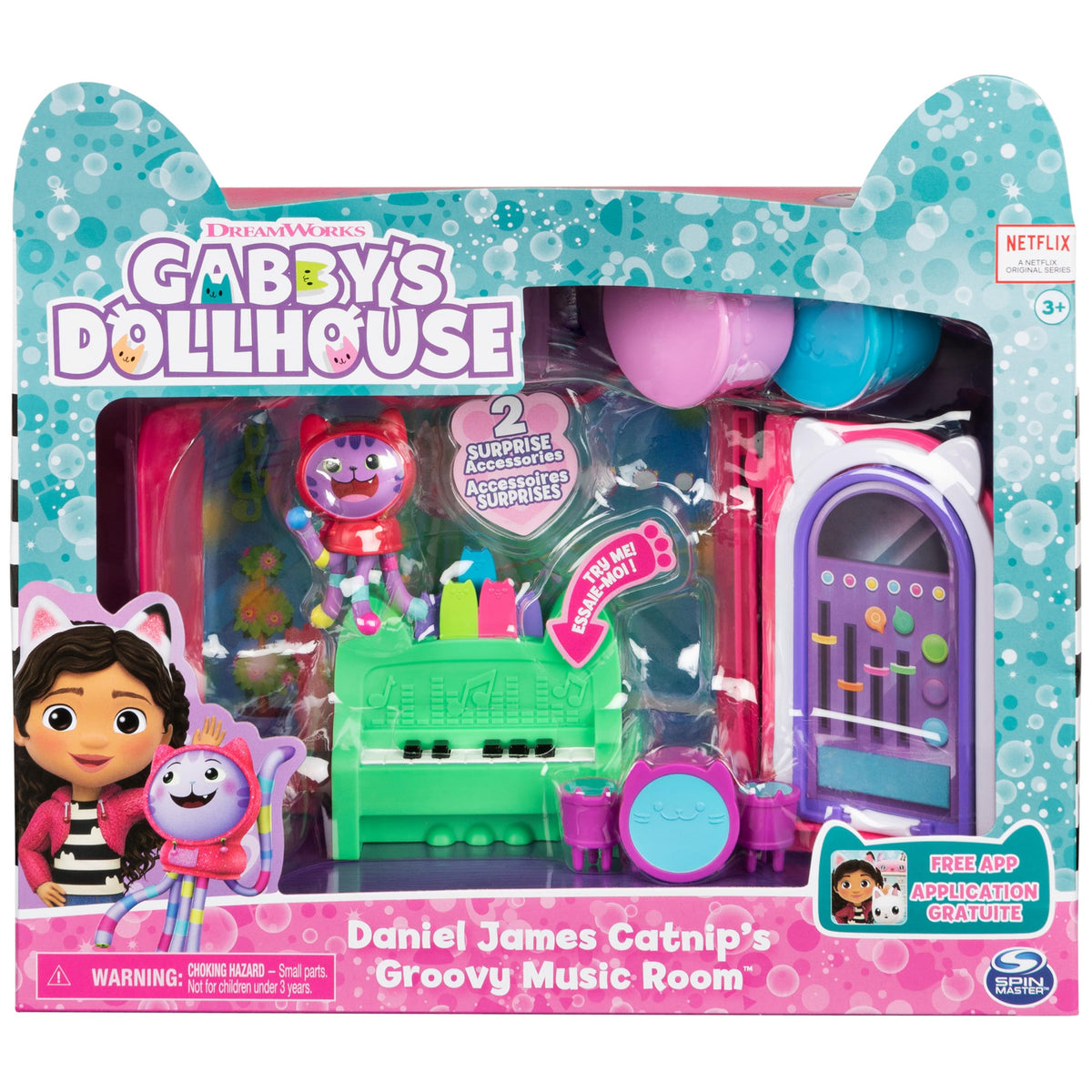 Gabby’s Dollhouse Groovy Music Room with DJ Catnip Figure | Spin Master