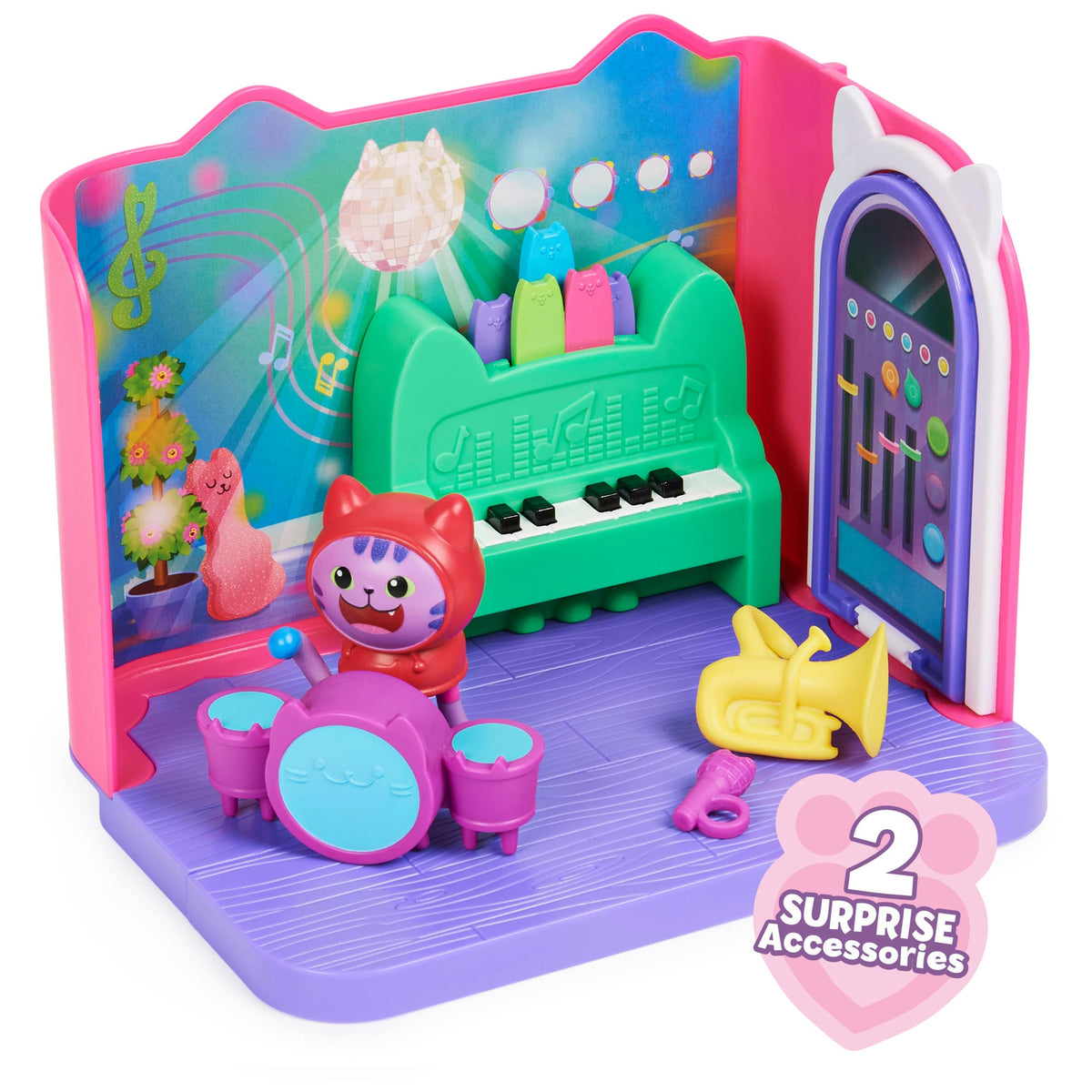 Gabby’s Dollhouse Groovy Music Room with DJ Catnip Figure | Spin Master