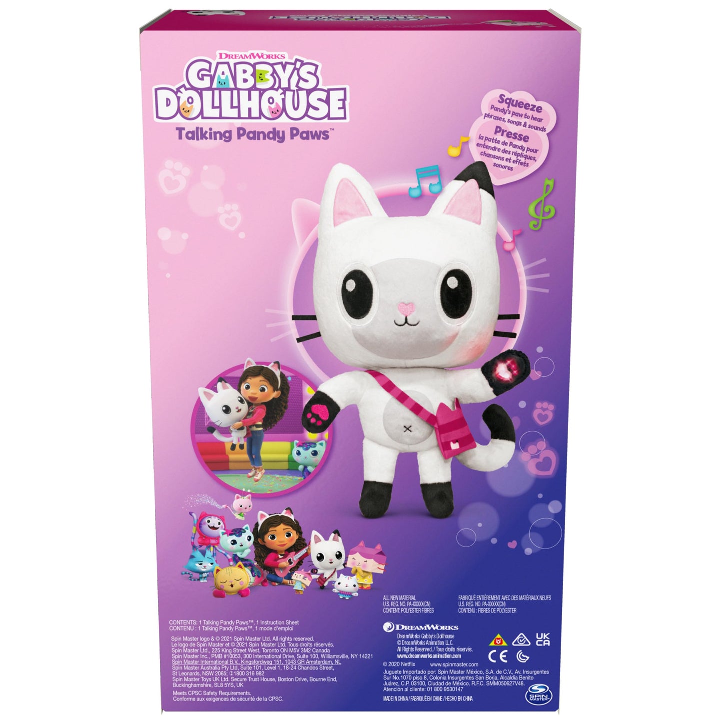 Gabby's Dollhouse 13-Inch Talking Pandy Paws Plush Toy – Lights, Music & 10 Sounds