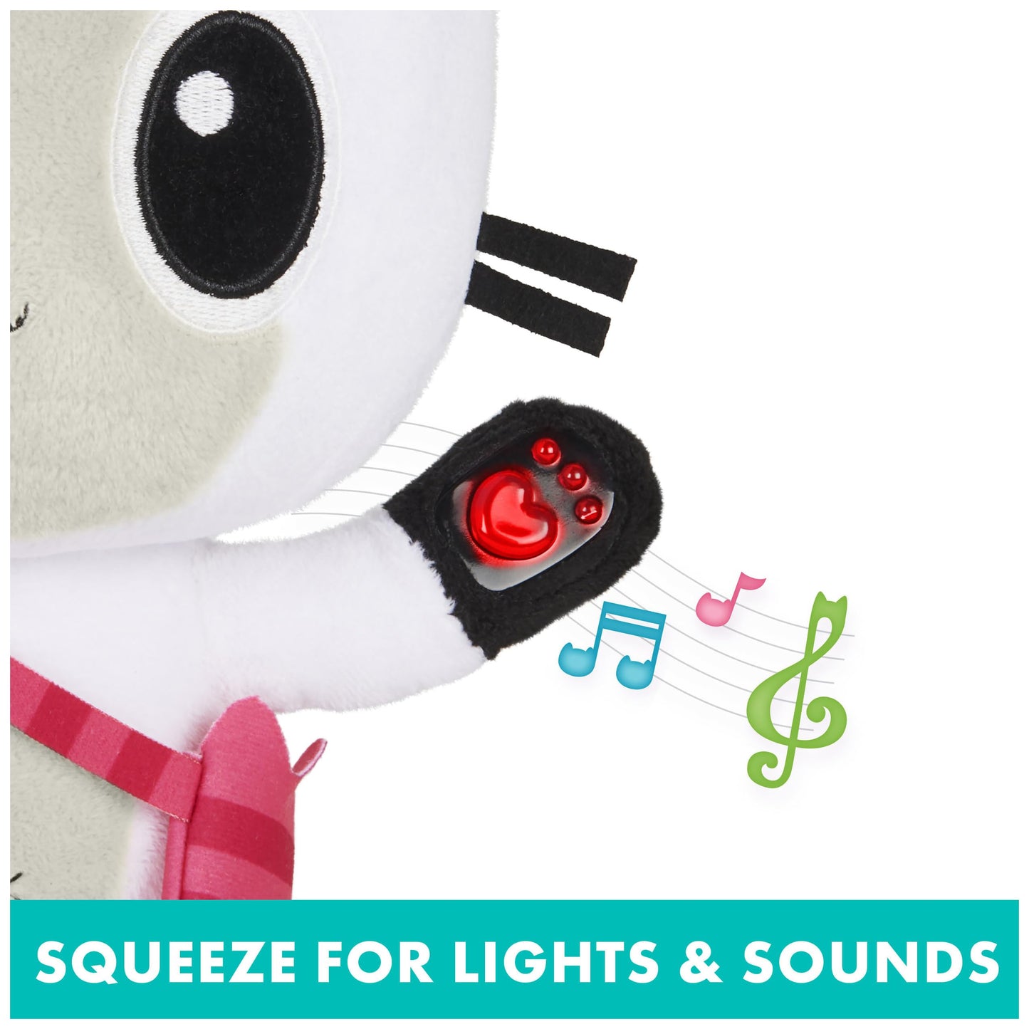 Gabby's Dollhouse 13-Inch Talking Pandy Paws Plush Toy – Lights, Music & 10 Sounds