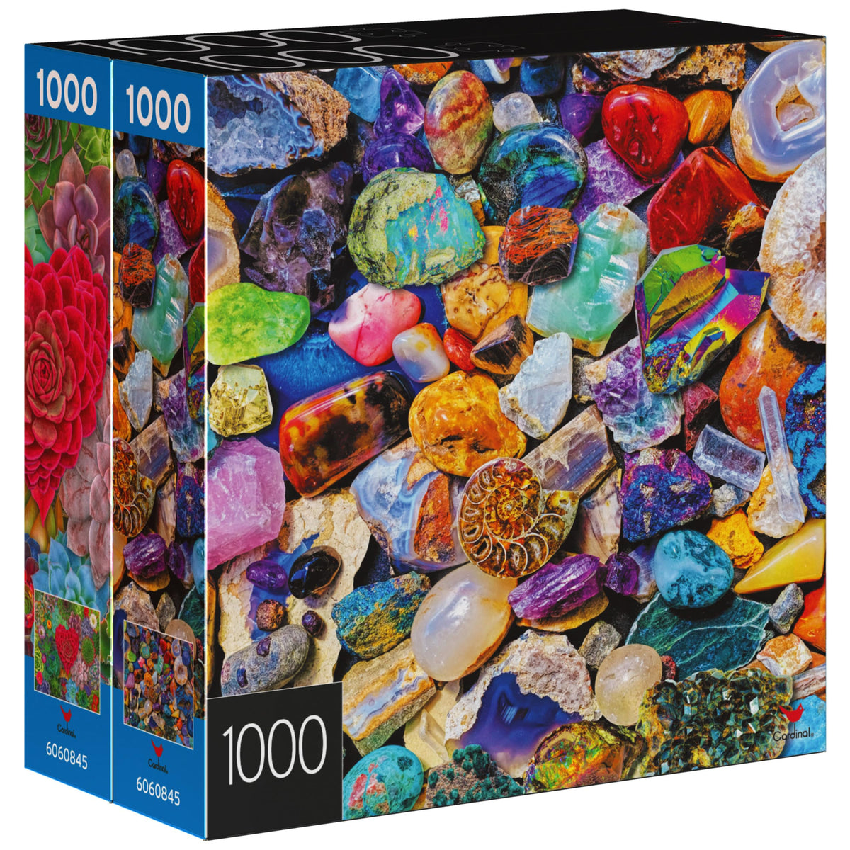 Spin Master Games 2-Pack 1000-Piece Puzzles: Succulents & Rocks and Minerals