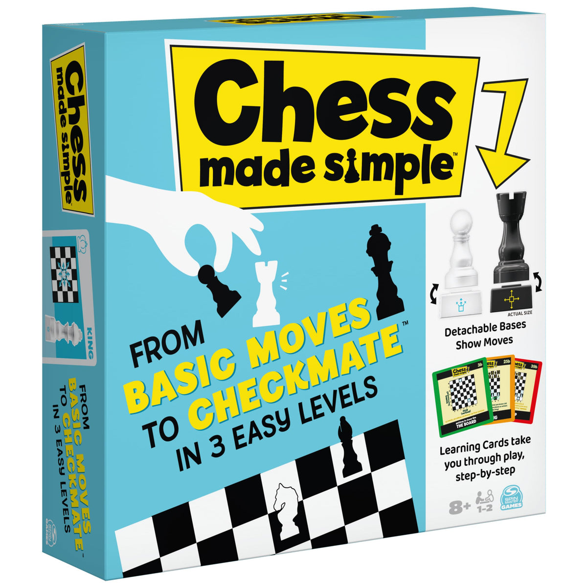 Spin Master Games Chess Made Simple – Learn to Play Strategy Board Game for Beginners (2 Players, Ages 8+)