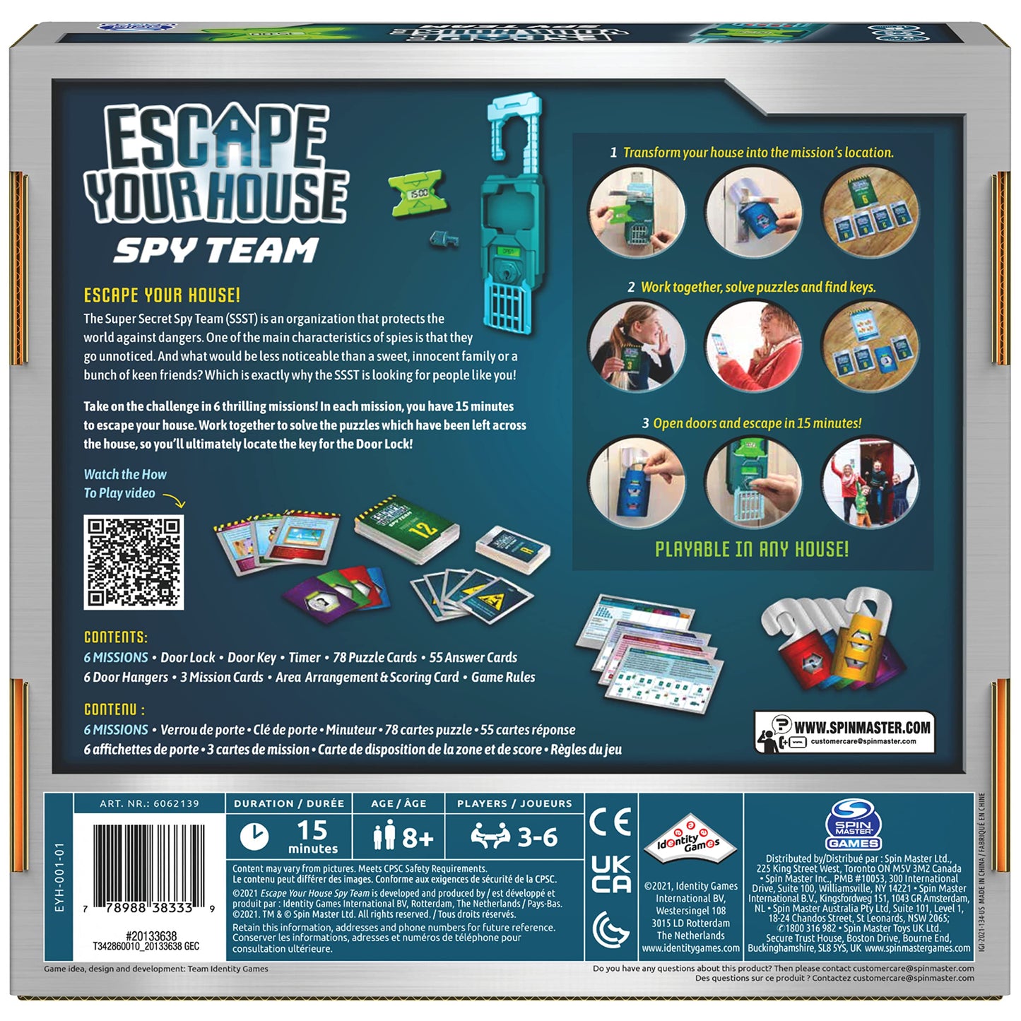 Escape Room The Game: Escape Your House - Spy Team Family Strategy Board Game | Spin Master Games