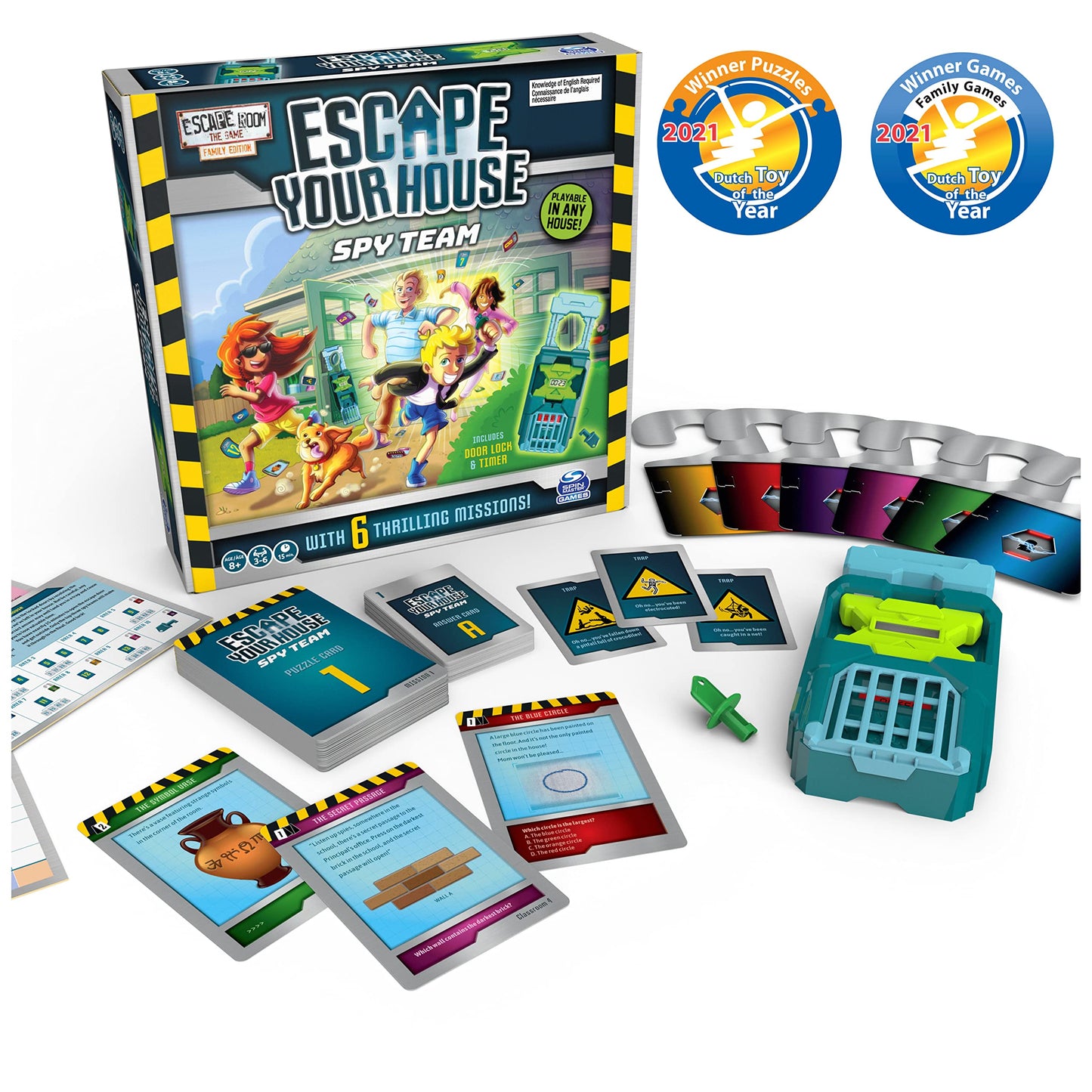 Escape Room The Game: Escape Your House - Spy Team Family Strategy Board Game | Spin Master Games
