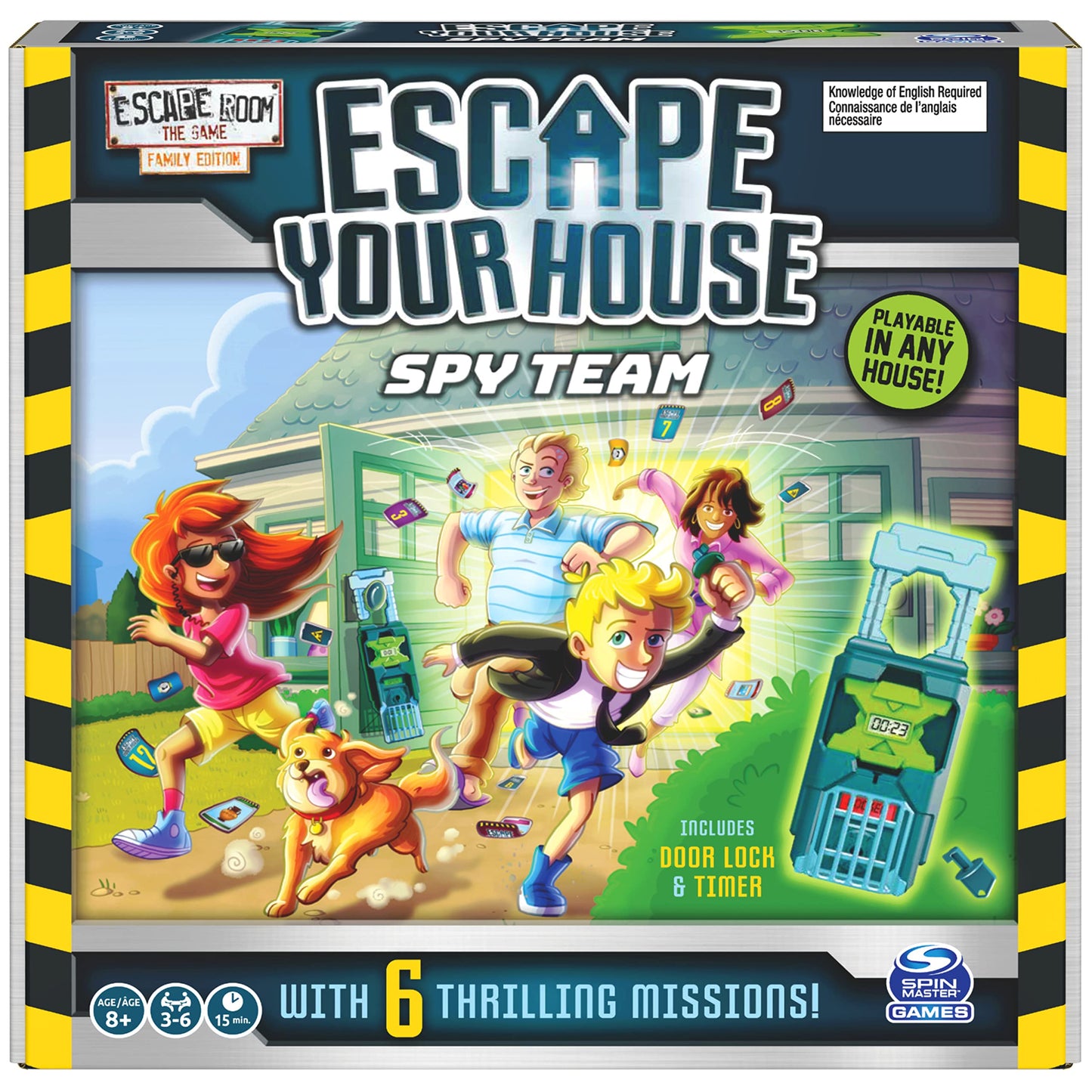 Escape Room The Game: Escape Your House - Spy Team Family Strategy Board Game | Spin Master Games