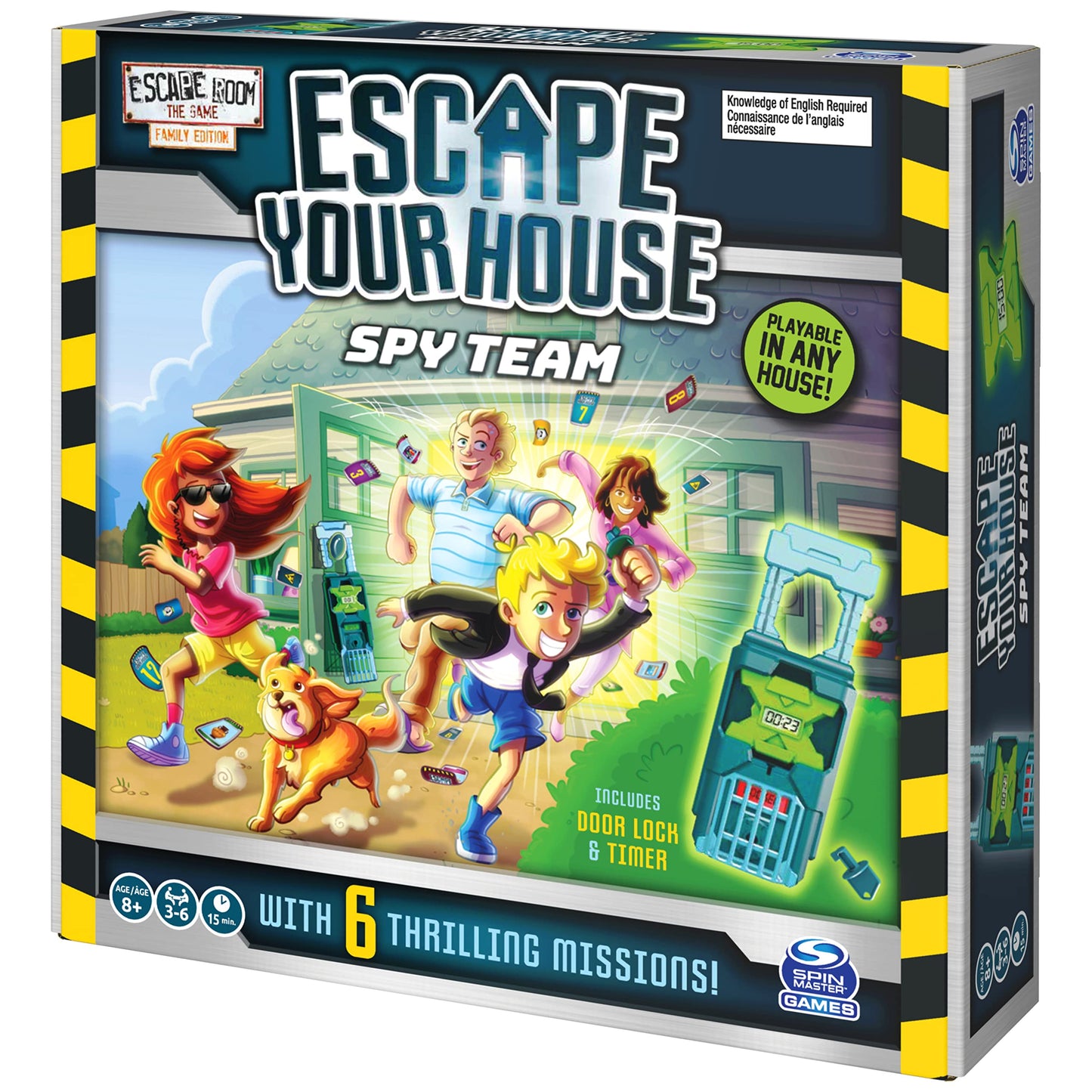 Escape Room The Game: Escape Your House - Spy Team Family Strategy Board Game | Spin Master Games