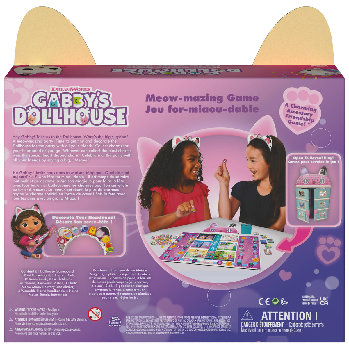 Spin Master Gabby’s Dollhouse Meow-Mazing Board Game – Family & Preschool Fun
