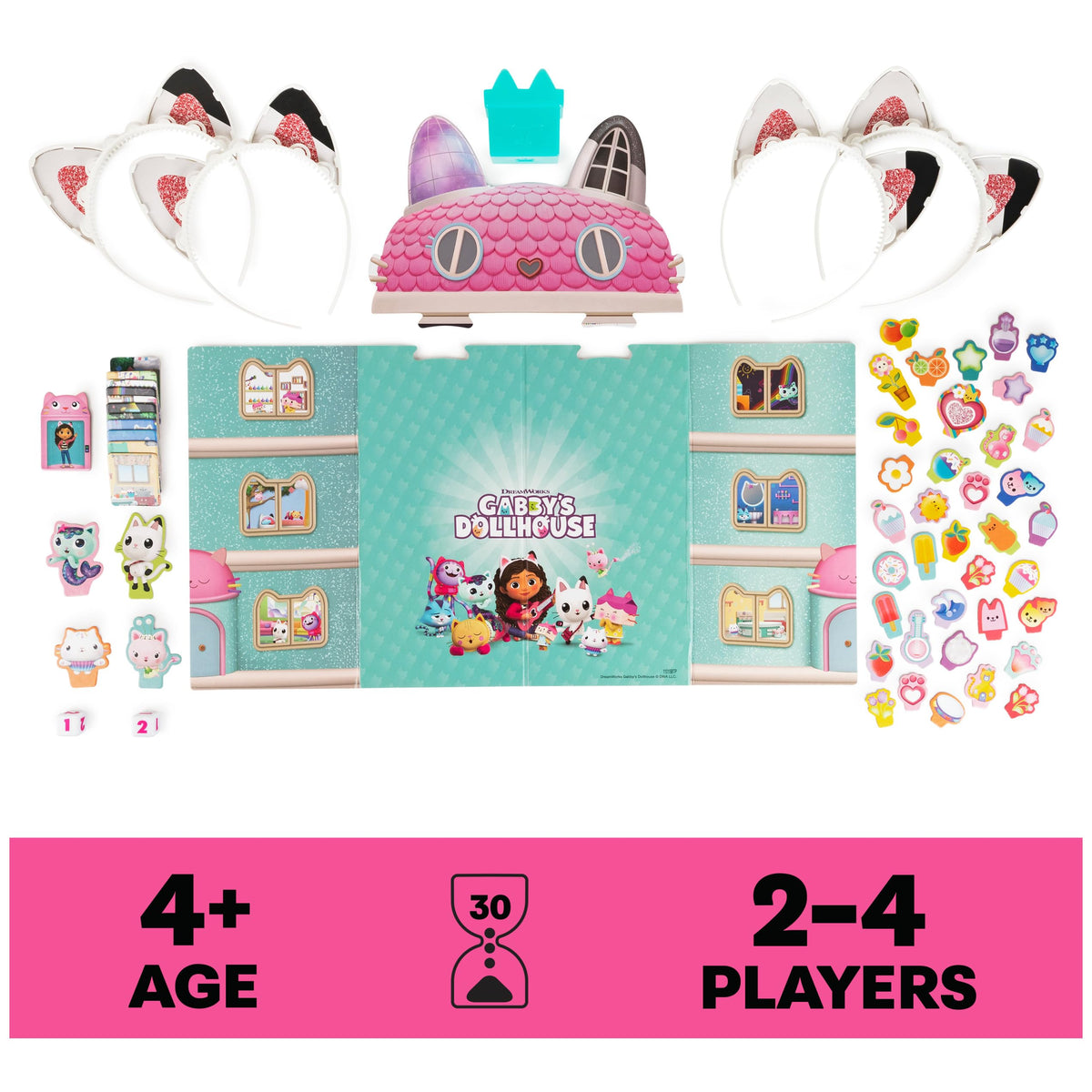Spin Master Gabby’s Dollhouse Meow-Mazing Board Game – Family & Preschool Fun
