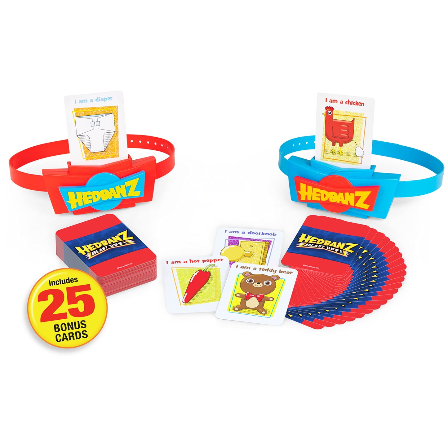 Spin Master Games Hedbanz Blast Off! Guessing Game – 25 Bonus Cards, Family Fun for 6+, Amazon Exclusive
