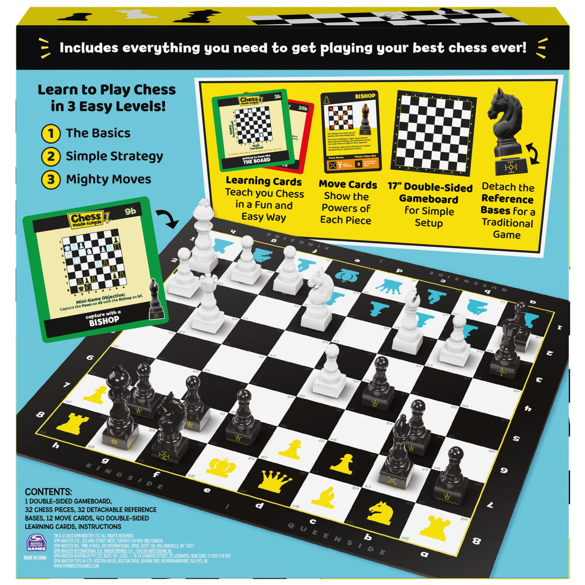 Spin Master Games Chess Made Simple – Learn to Play Strategy Board Game for Beginners (2 Players, Ages 8+)