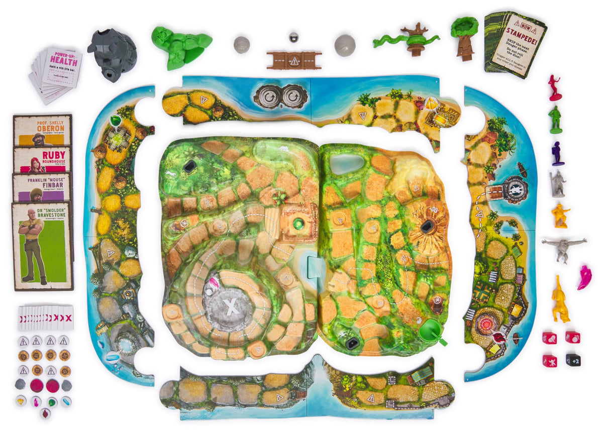Spin Master Games Jumanji Stampede — 3D Cooperative Board Game for 2–4 Players (Ages 8+)