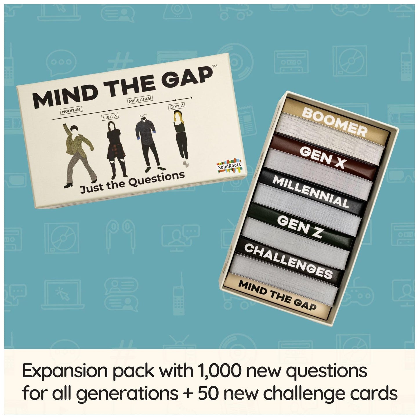 Mind The Gap: Just The Questions Expansion Pack — 1,000 New Questions + 50 Challenges | Spin Master Games