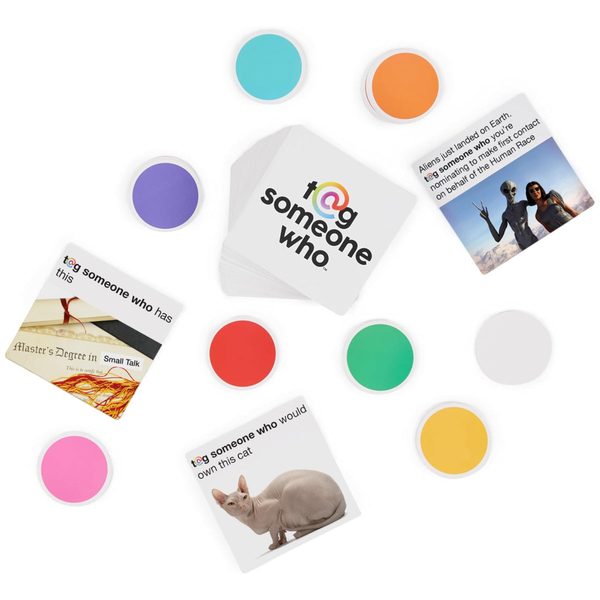 Spin Master Games Tag Someone Who – Viral Adult Card Game for Parties (3–8 Players, 17+)