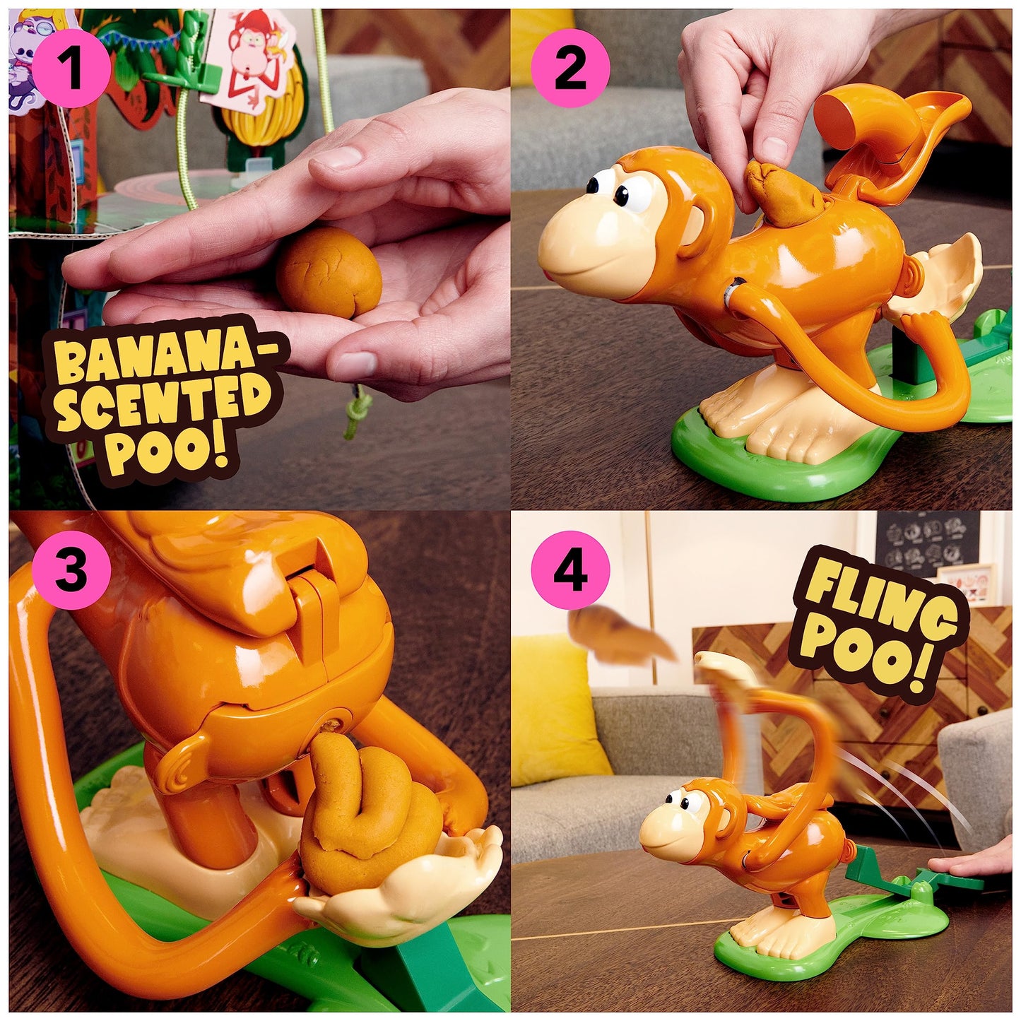 Monkey See Monkey Poo by Spin Master Games – Interactive Monkey Game (2-4 Players)