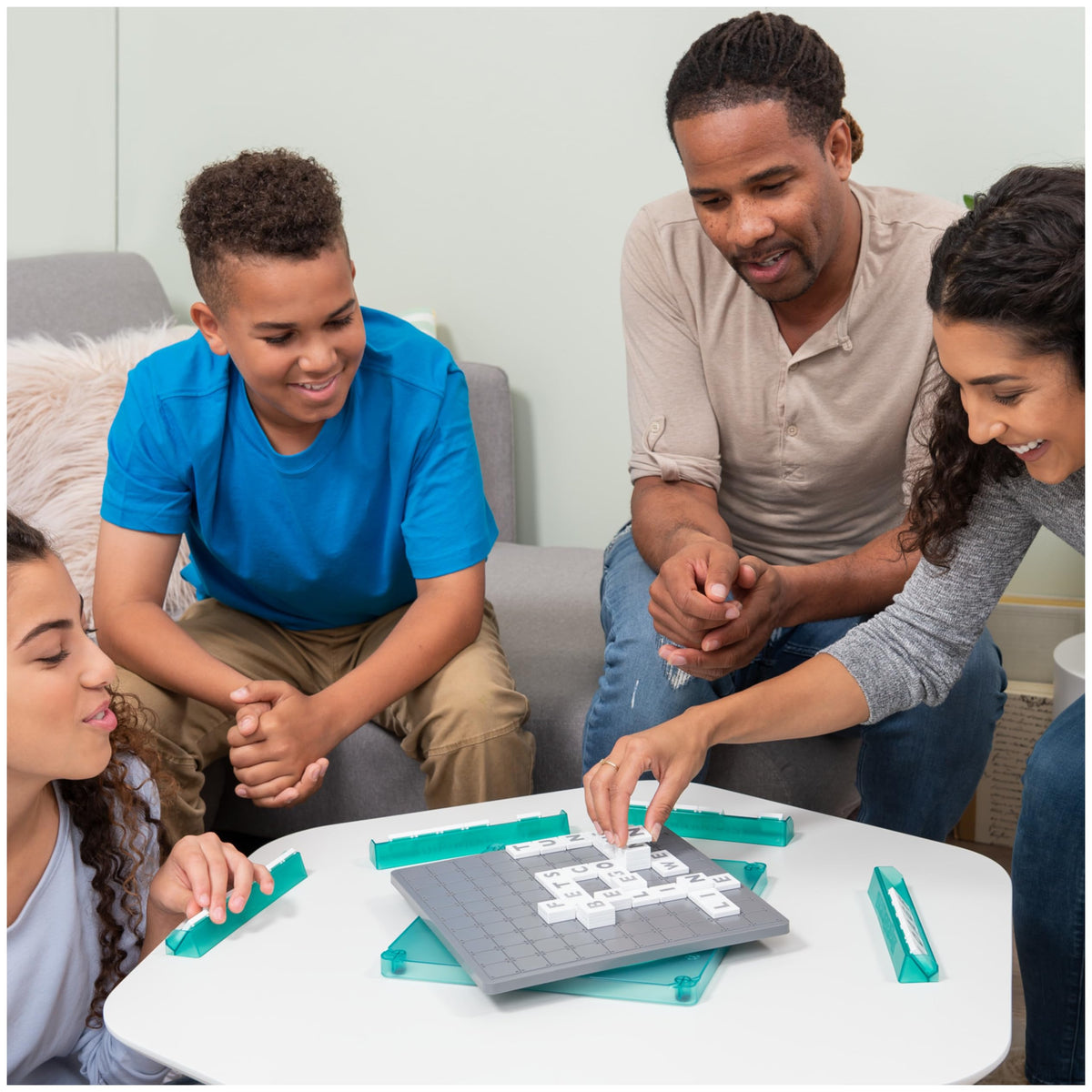 Spin Master Games Upwords — Classic Word Game with Stackable Tiles | 1-4 Players