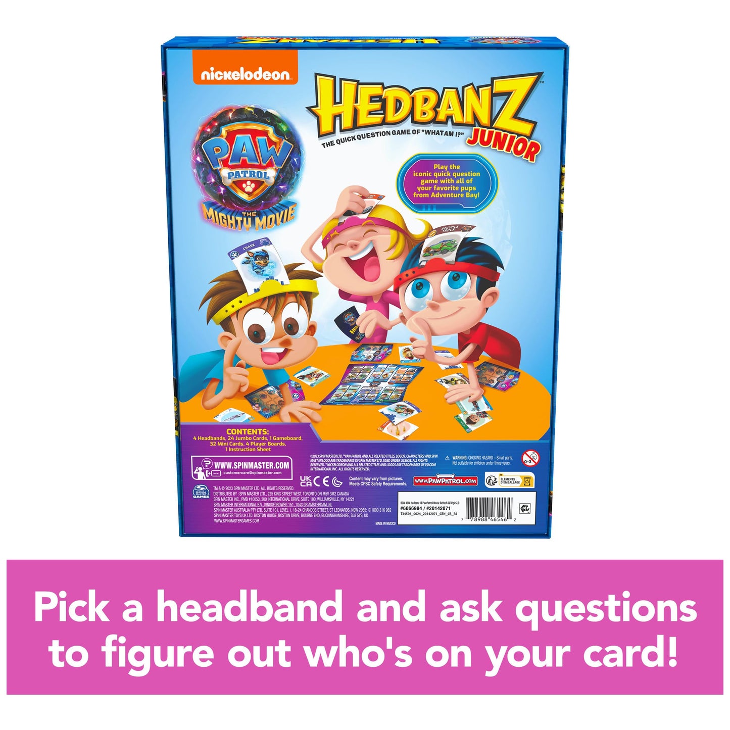 Hedbanz Junior PAW Patrol The Mighty Movie Game – Family Card Game for Kids 5+