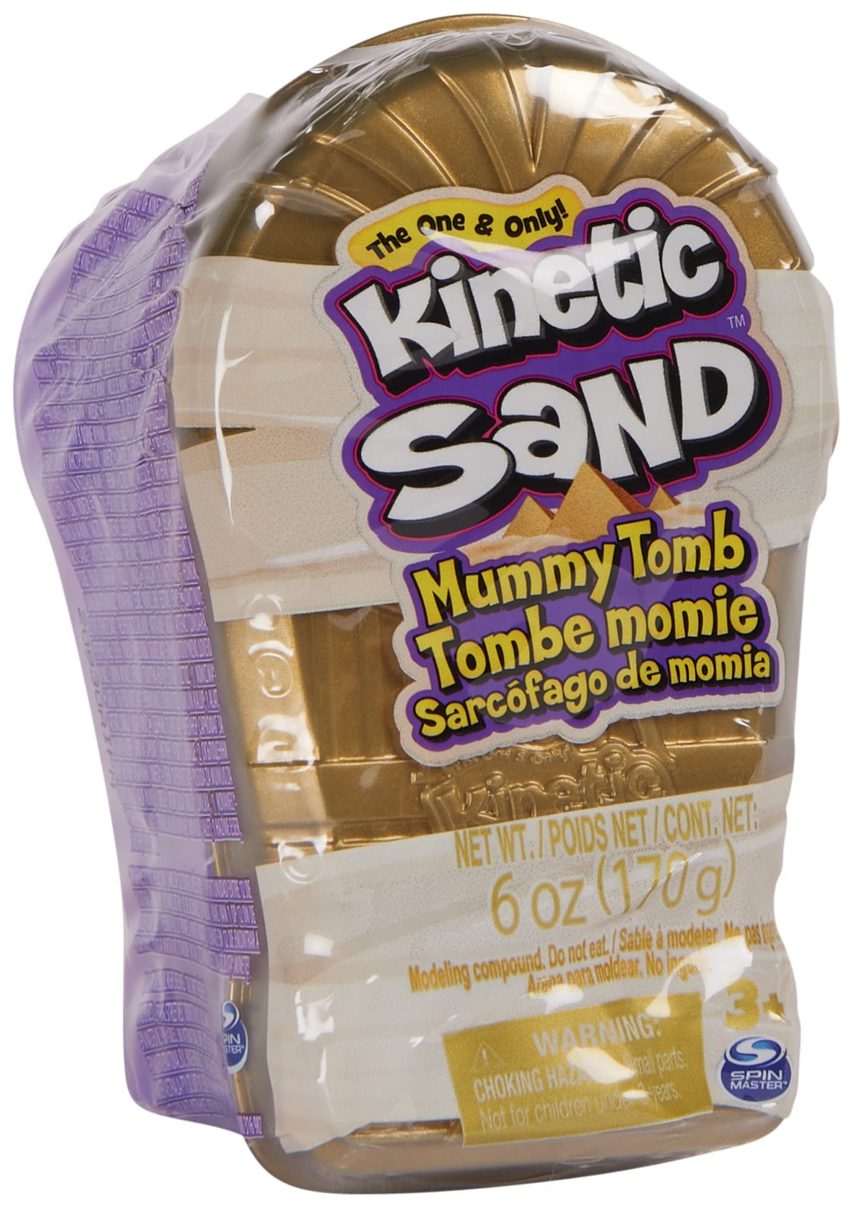 Spin Master Kinetic Sand Mini Mummy Brown 170g with Surprise Figure, Tools & Gems – Toys for 3+