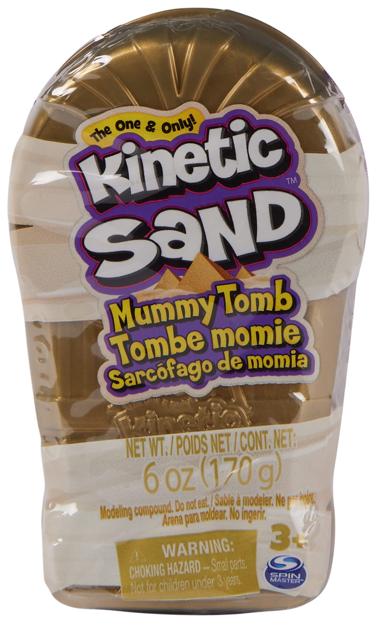 Spin Master Kinetic Sand Mini Mummy Brown 170g with Surprise Figure, Tools & Gems – Toys for 3+