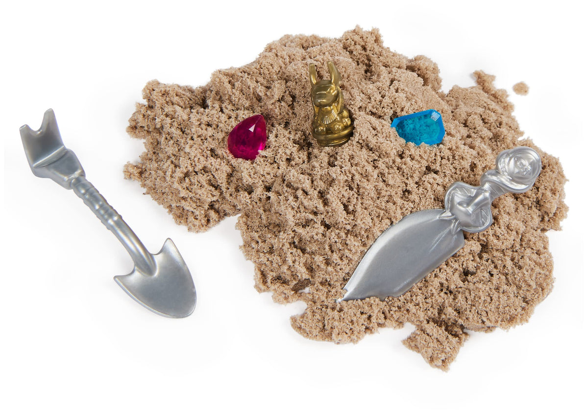Spin Master Kinetic Sand Mini Mummy Brown 170g with Surprise Figure, Tools & Gems – Toys for 3+