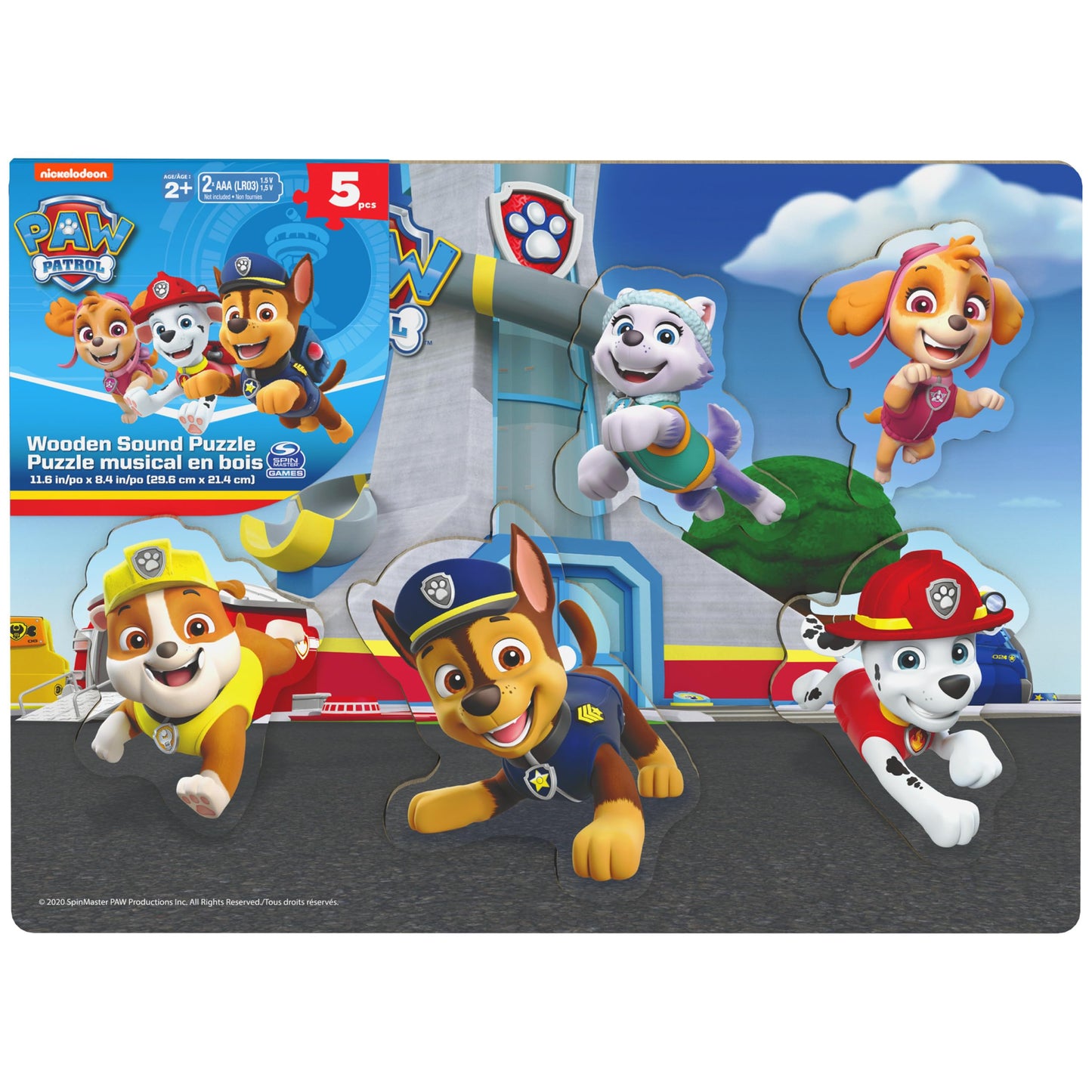 PAW Patrol Chunky Wood Sound Puzzle – Interactive Family Toy for Ages 3+ | Spin Master Games