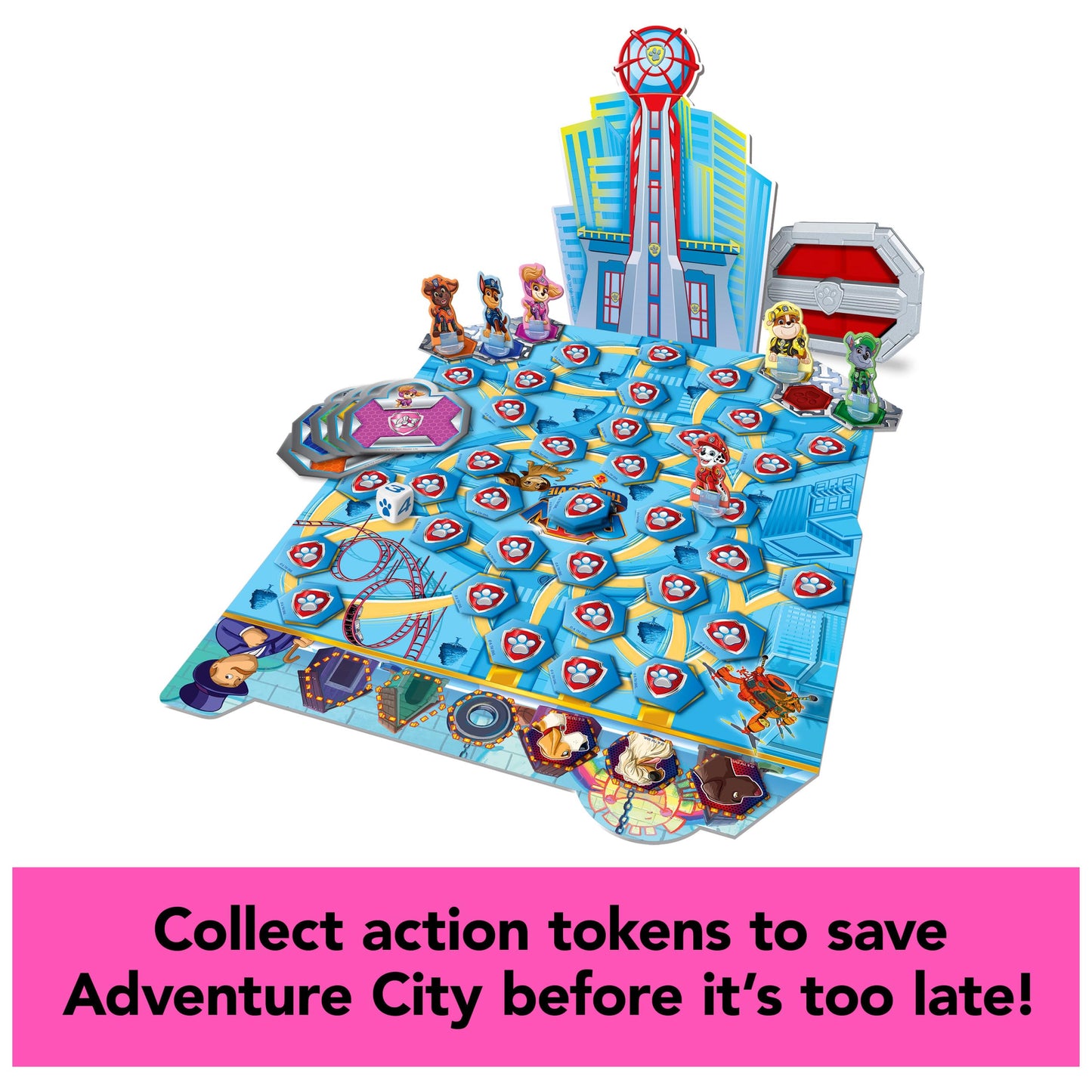 PAW Patrol: The Movie 4-Game Adventure City Pack – Memory Match, Lookout, Pop-Up, Dominoes | Spin Master Games