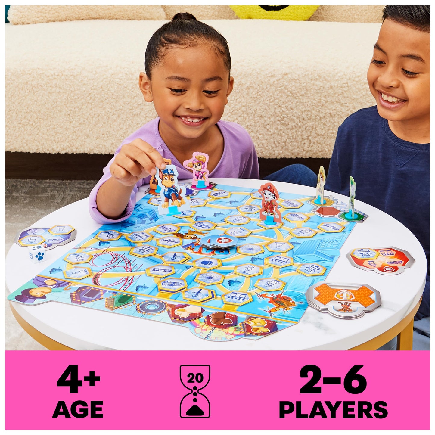 PAW Patrol: The Movie 4-Game Adventure City Pack – Memory Match, Lookout, Pop-Up, Dominoes | Spin Master Games